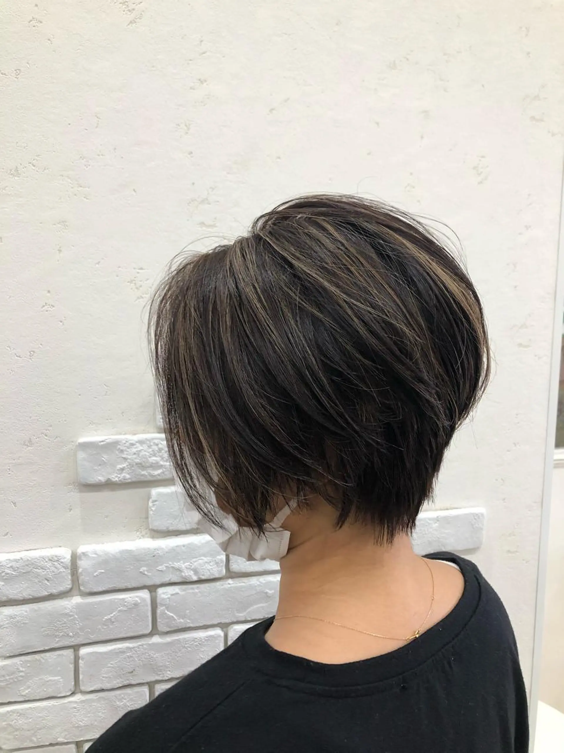 ショート ハイライト 太白区/白髪ぼかし ハイライト/千葉達人のヘアスタイル