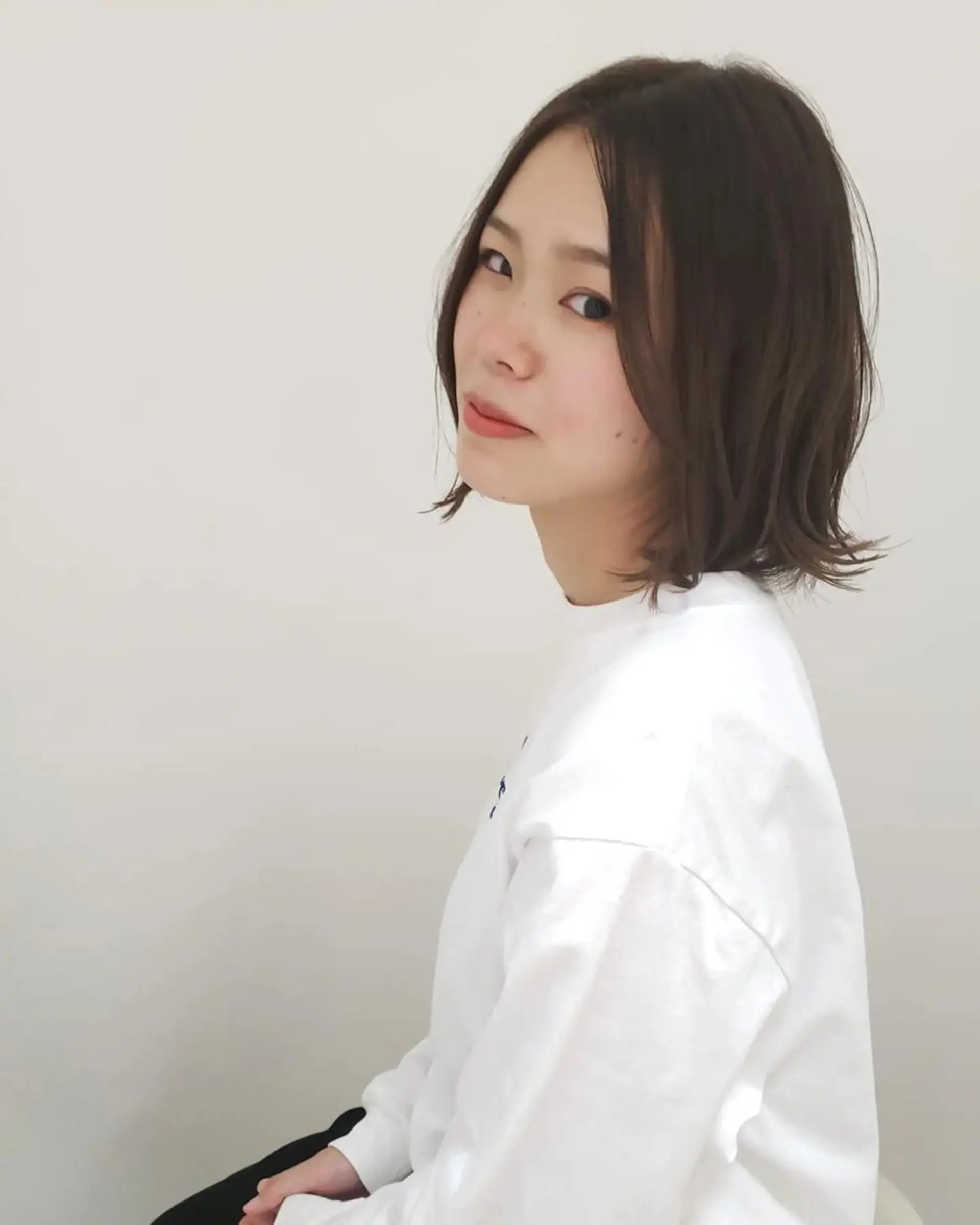 ミディアム ボブ 外ハネヘア ✨ショート✨レイヤー ✨パーマ✨メンズ✨のヘアスタイル