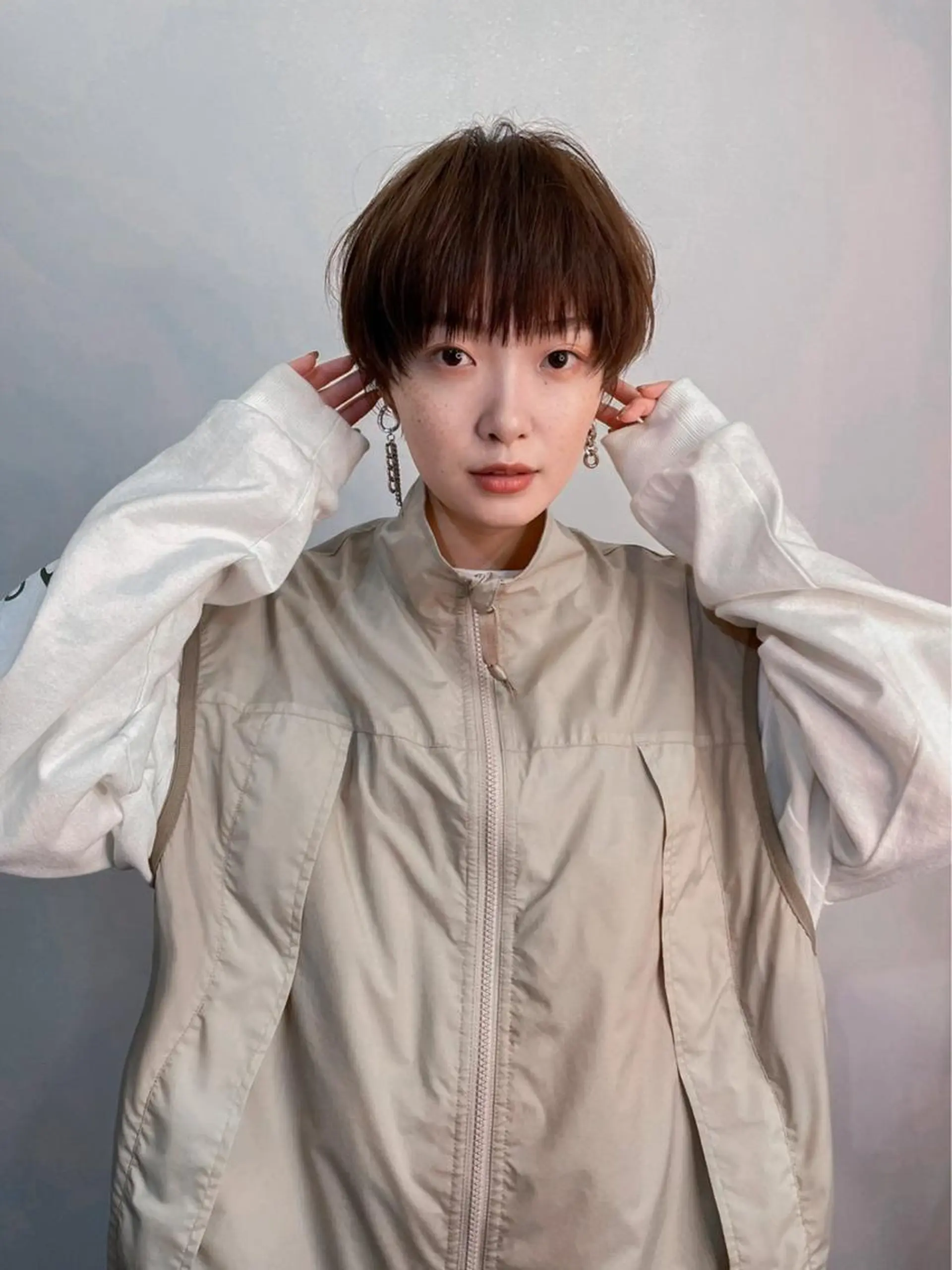 ショート カラー ショートヘア ショート　ボブ メンズ　パーマのヘアスタイル