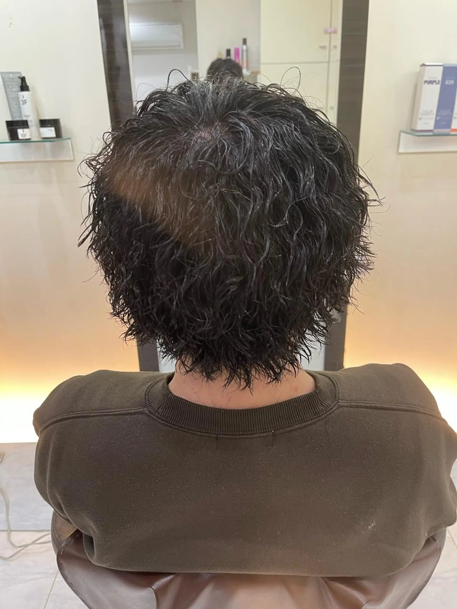 ショート パーマ メンズ カット パーマ トリートメント 🌻メンズカット 落合諒🌻のヘアスタイル