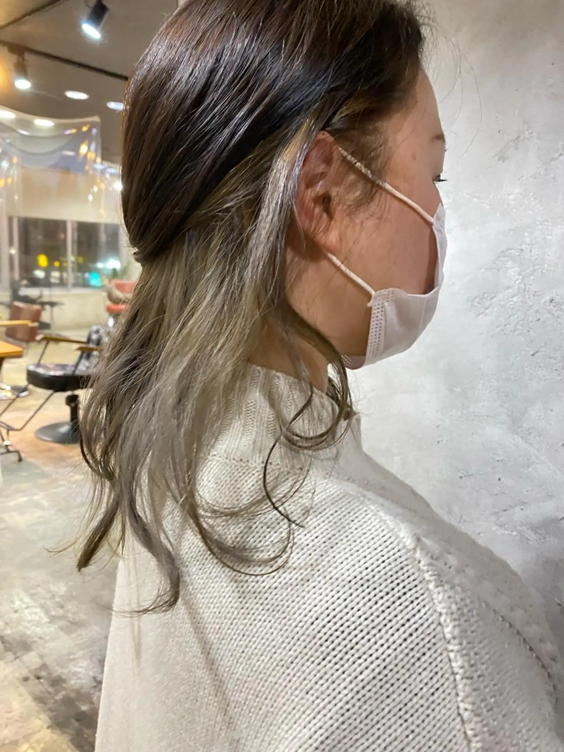 ロング カラー ベージュカラー ブリーチ インナーカラー 🌙𝑳𝑼𝑵𝑨 工藤/メンズカット✂のヘアスタイル