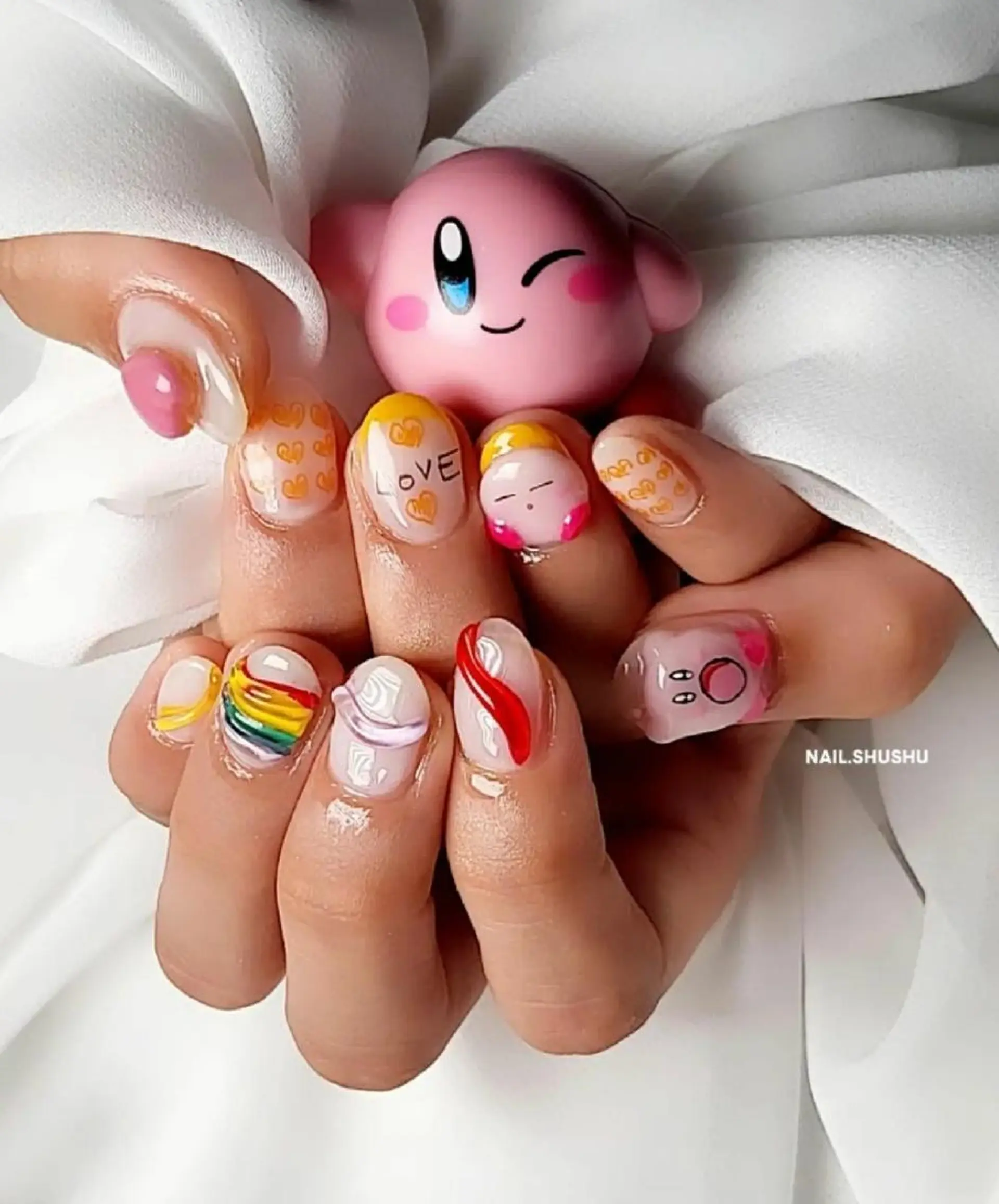 ネイル 持ち込み ニュアンスネイル ワンカラーネイル シンプルネイル 春ネイル 3dパーツ/流行り 👧shushu❤️のネイルデザイン