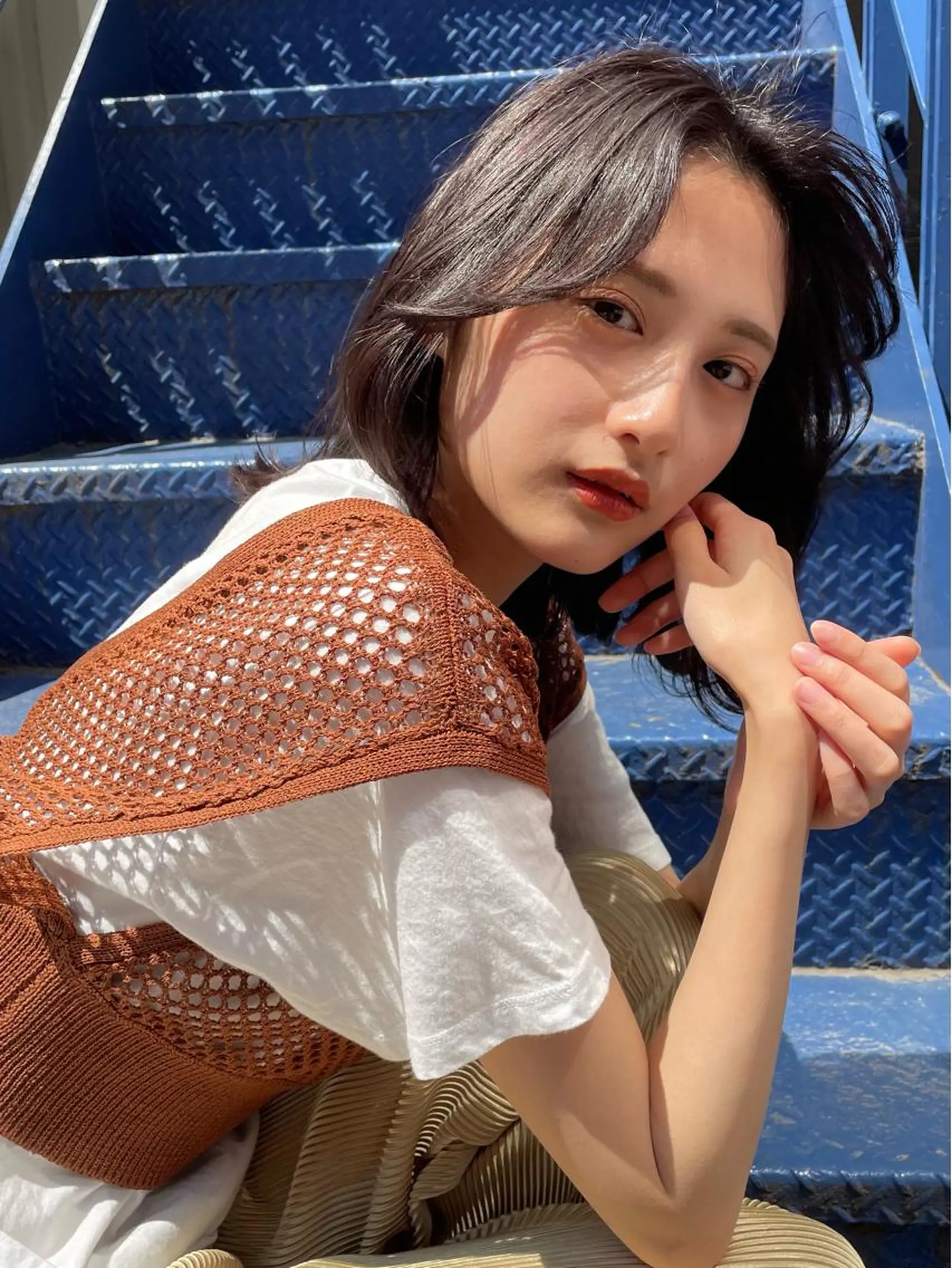 ミディアム カラー 冨木 雄斗のヘアスタイル