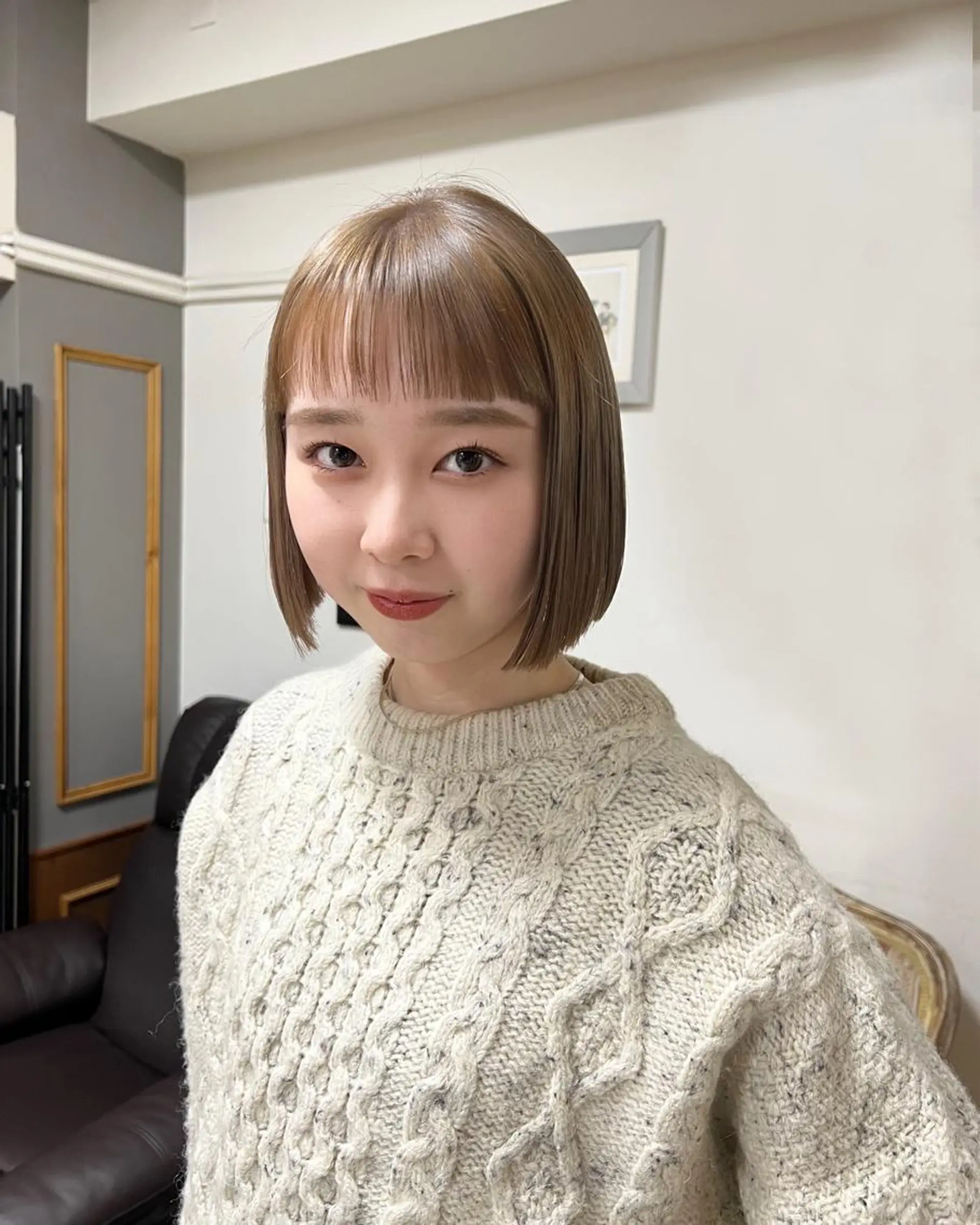 ショート ヘアカラー トリートメント まろやか透明感カラー ♡MANAのヘアスタイル