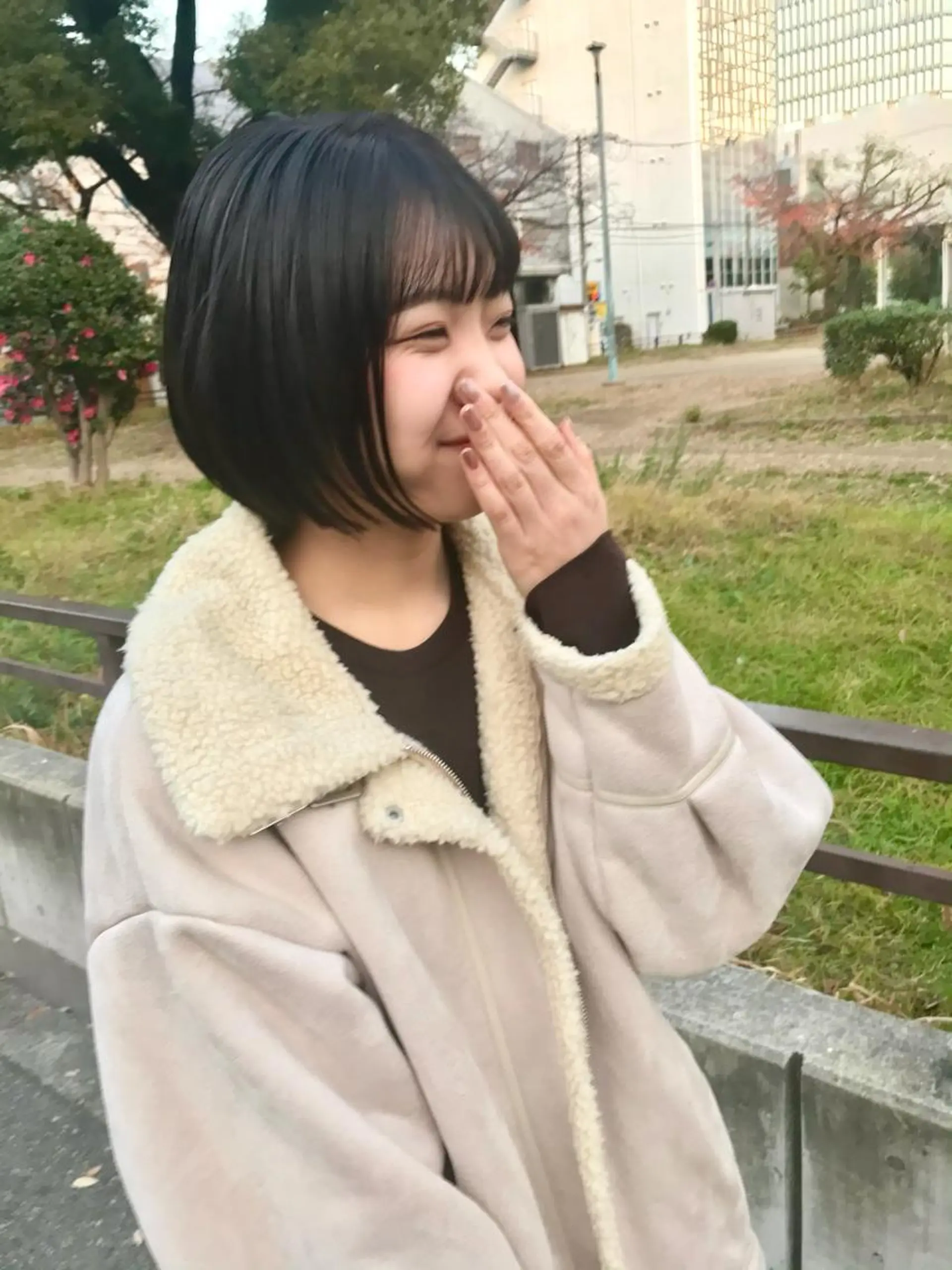 ショート カラー パーマ ヘアアレンジ ボブ カット ヘアカラー トリートメント tatsumi/ボブ ウルフ/レイヤーのヘアスタイル