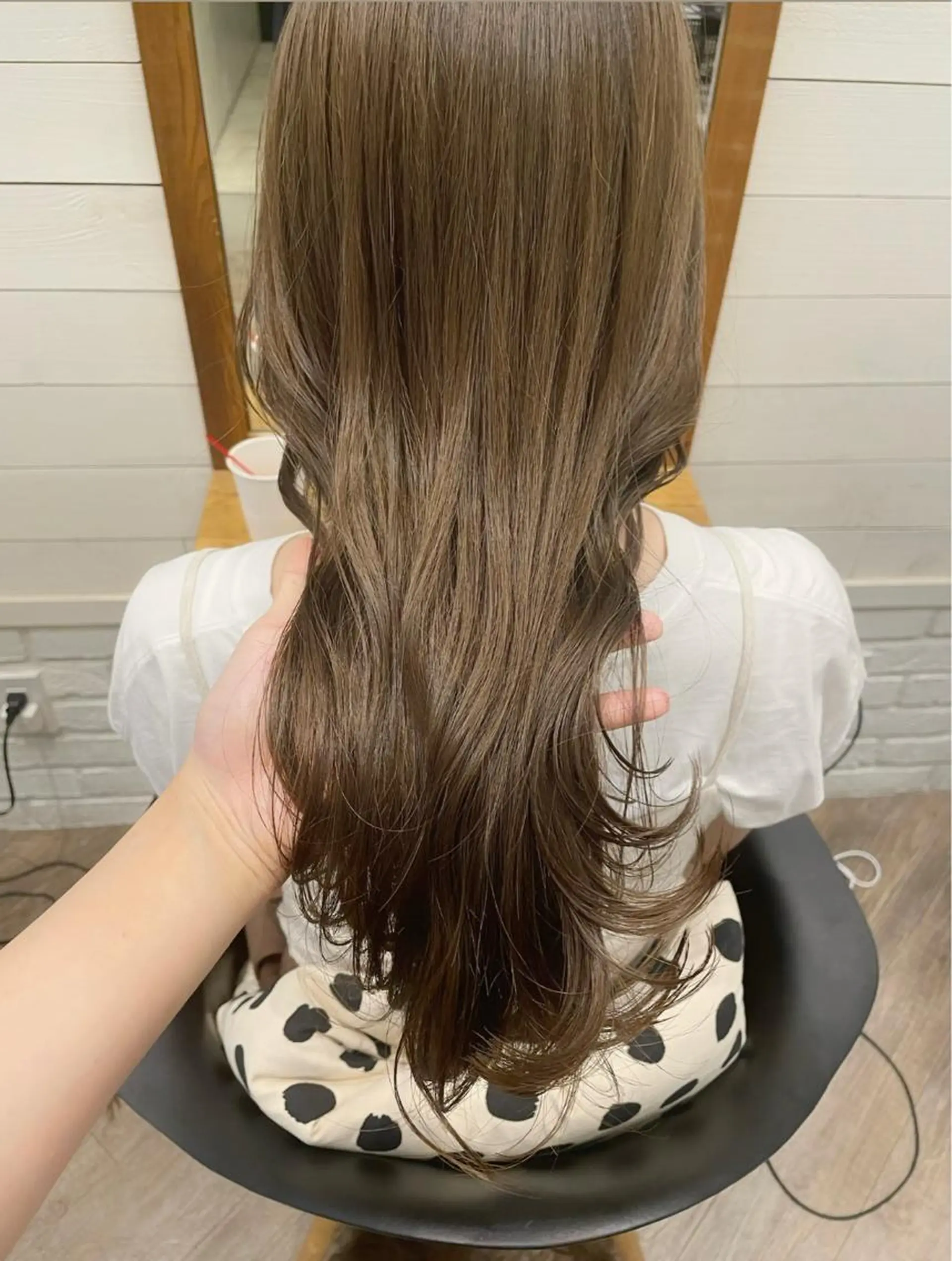 ロング ヘアカラー トリートメント ヘアセット ✨透明感ケアカラー✨ 長野ゆきなのヘアスタイル