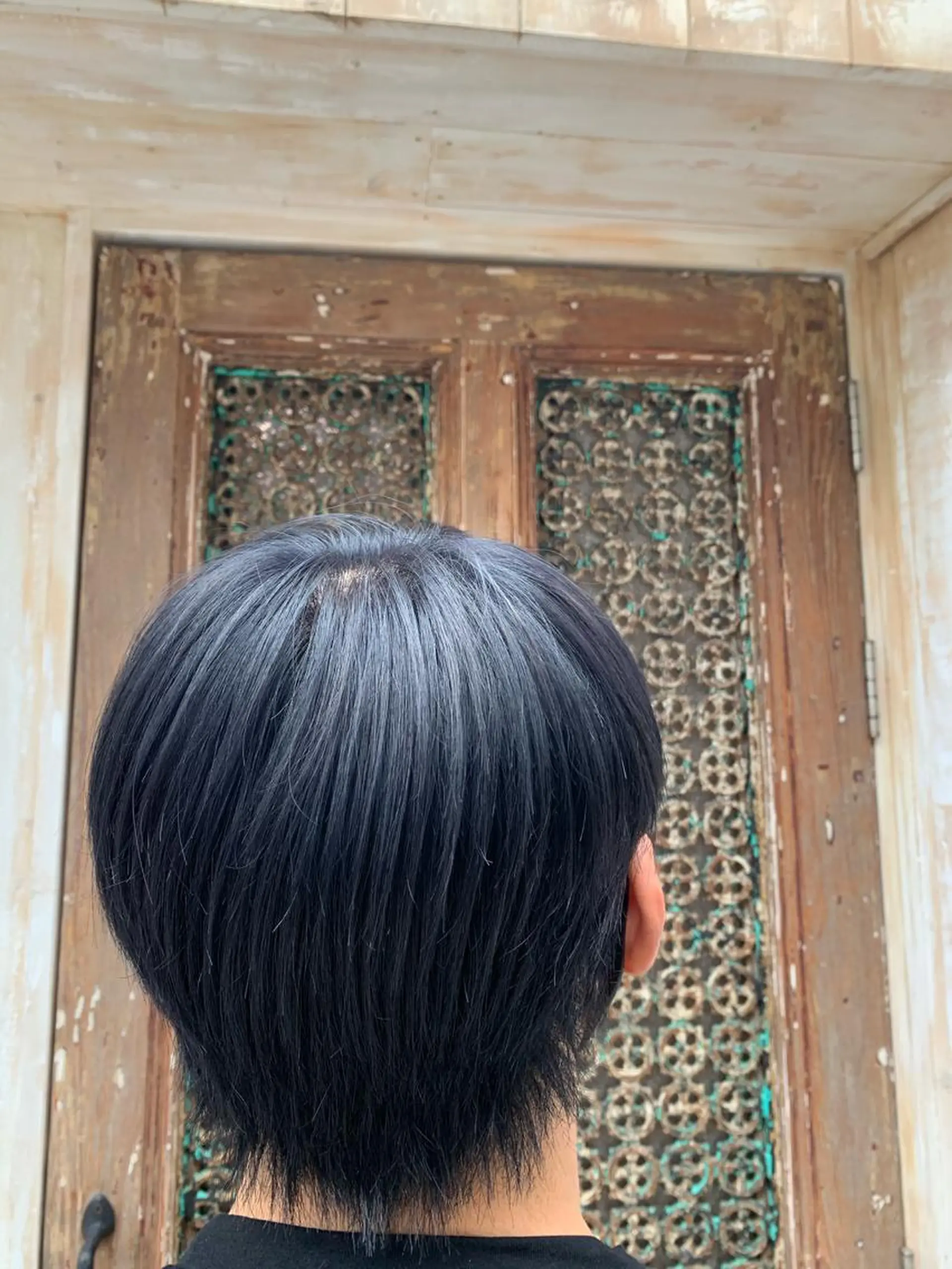 ショート カラー パーマ ヘアアレンジ メンズ ネイル アッシュ 透明感カラー ネイビーカラー ラメ(グリッター) ネイビー カット トリートメント Sia中野新橋 『JUNYA』のヘアスタイル