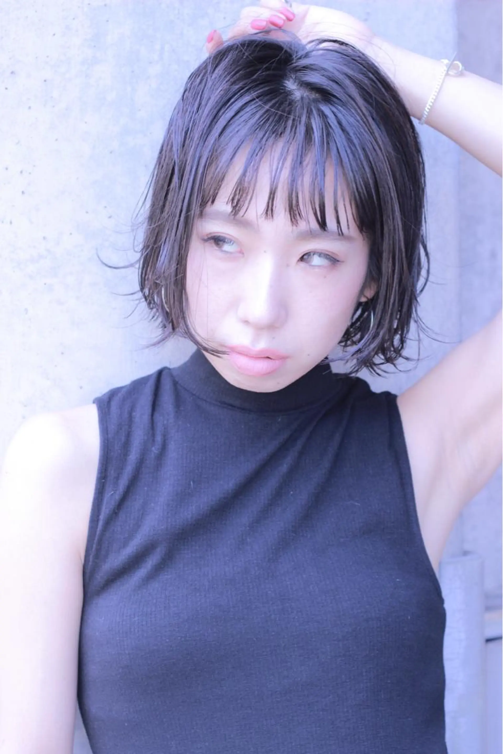 ショート カラー パーマ 及川 光のヘアスタイル