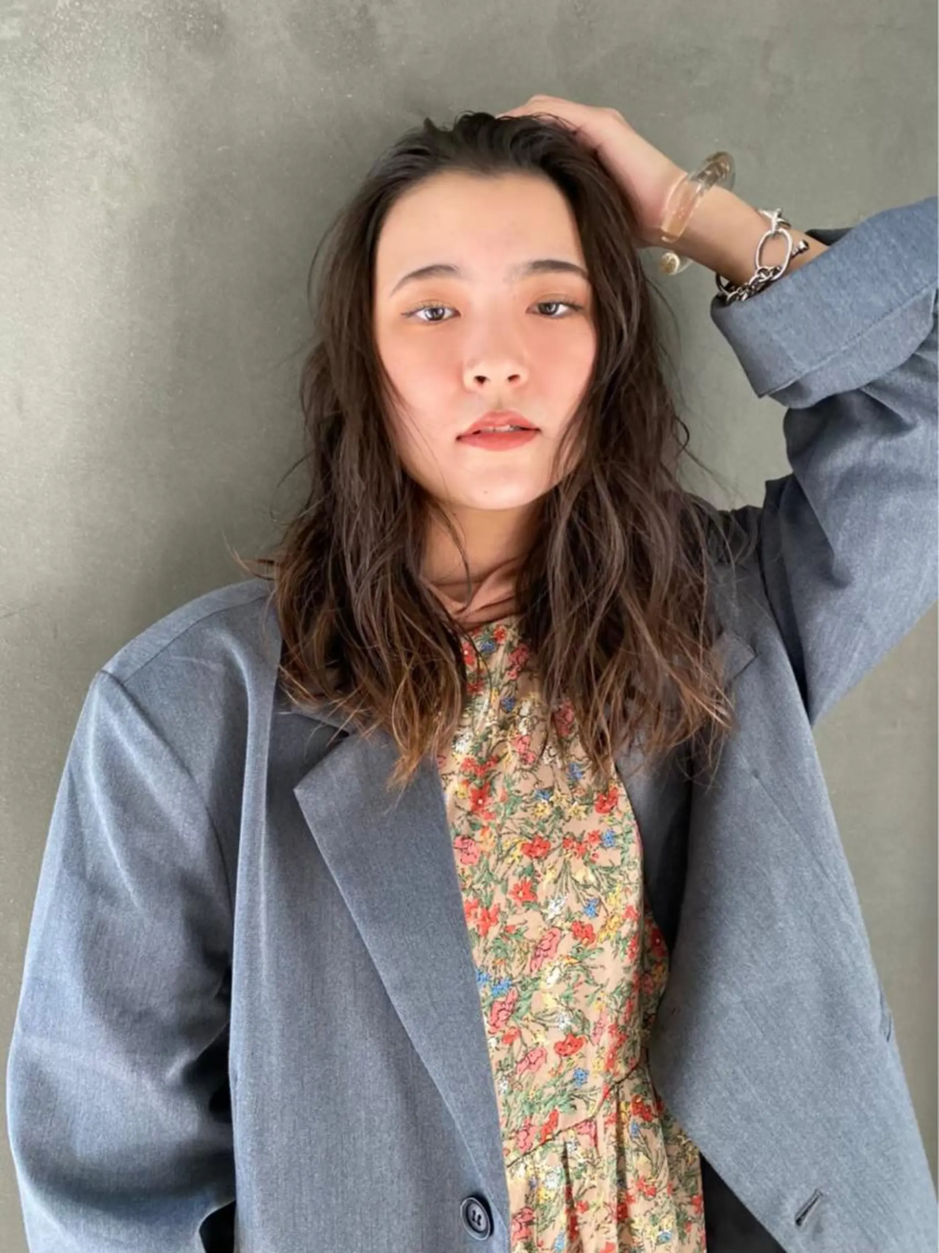 ロング カラー 吉田 夢のヘアスタイル