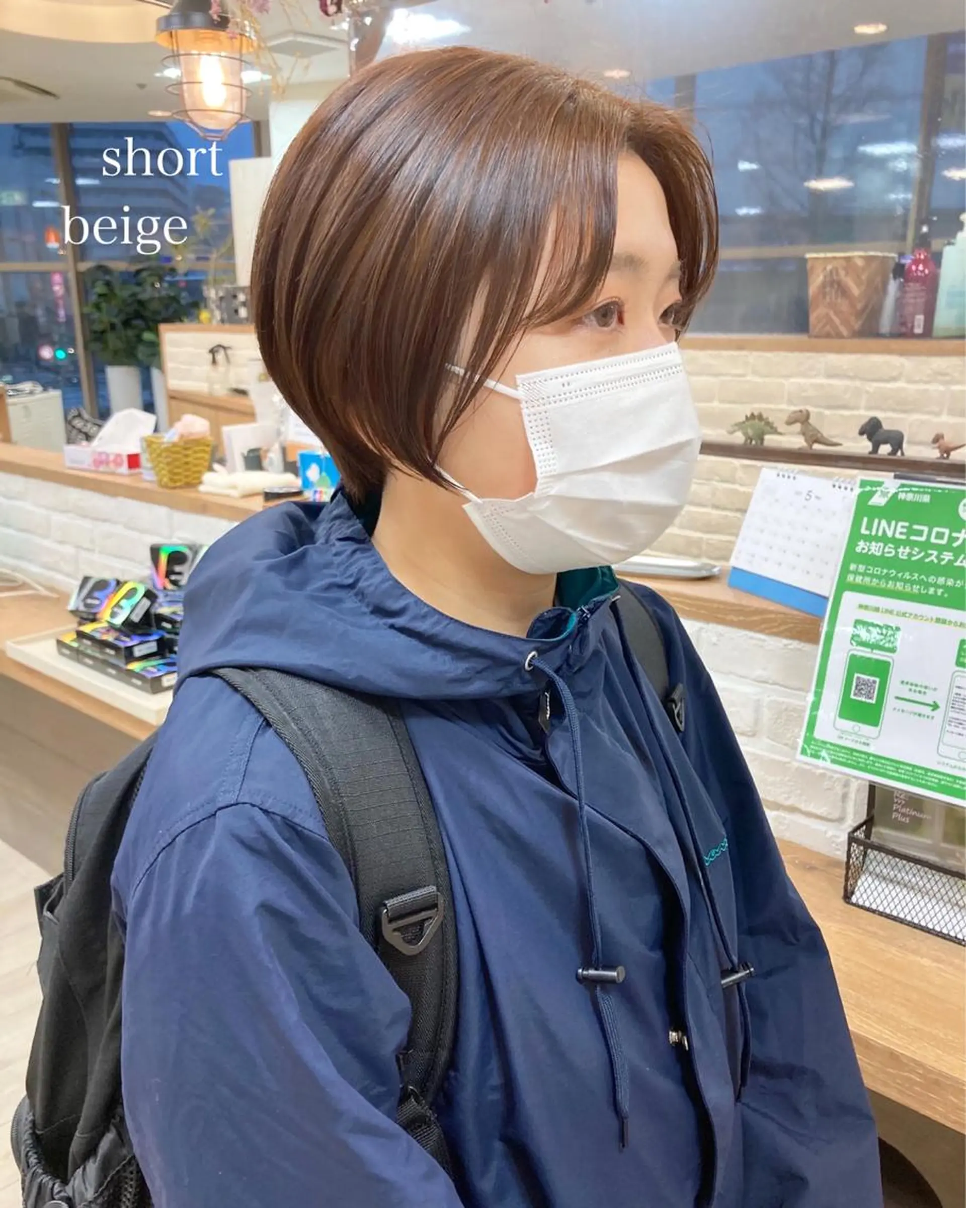 ショート カラー 切りっぱなしボブ ショートボブ ハンサムショート ベージュカラー ボブ カット ヘアカラー トリートメント 初めてのショート お任せください✂️のヘアスタイル