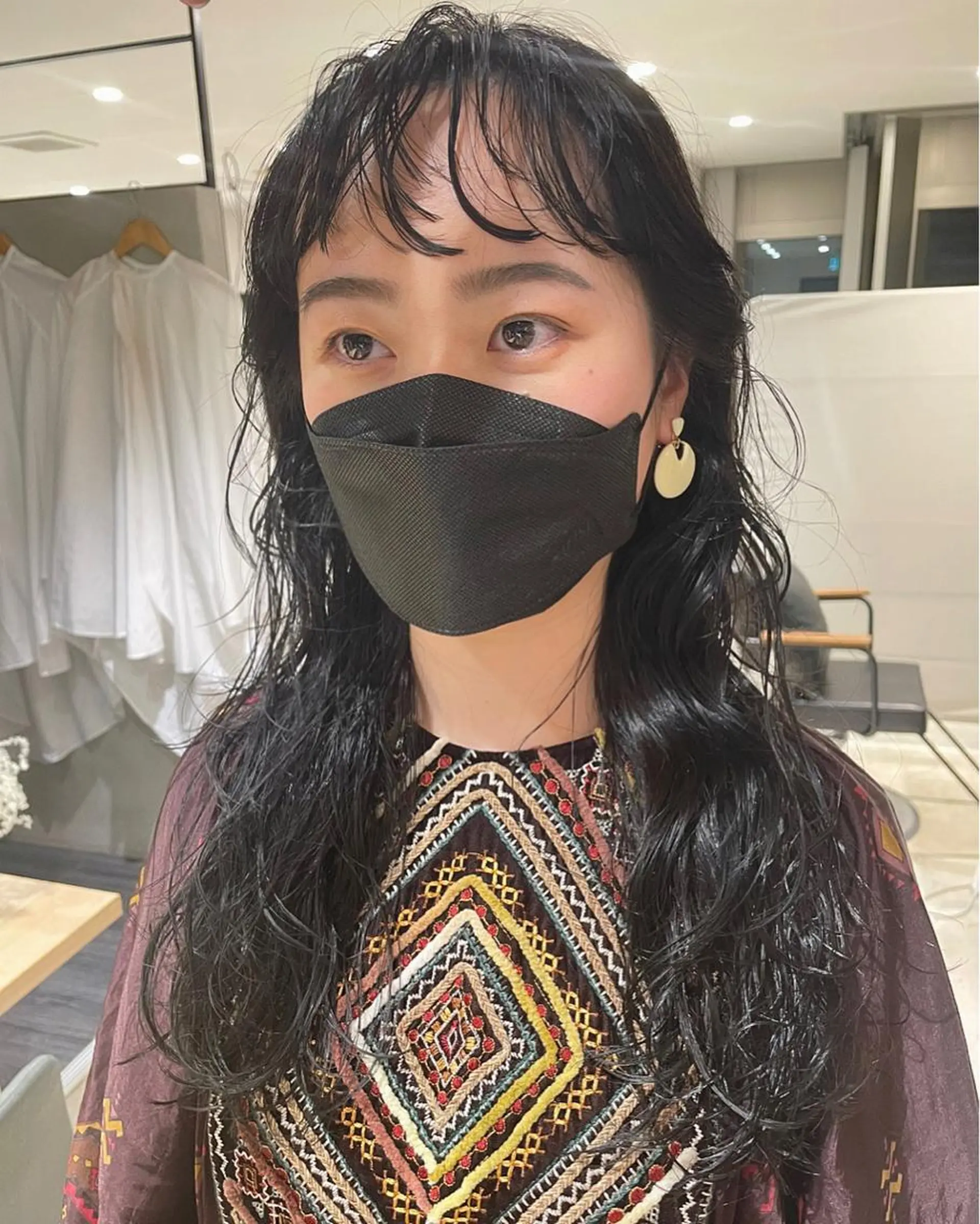 ロング カラー パーマ ロング ワイドバング カット パーマ トリートメント 村上雅人 ナチュラルモードのヘアスタイル