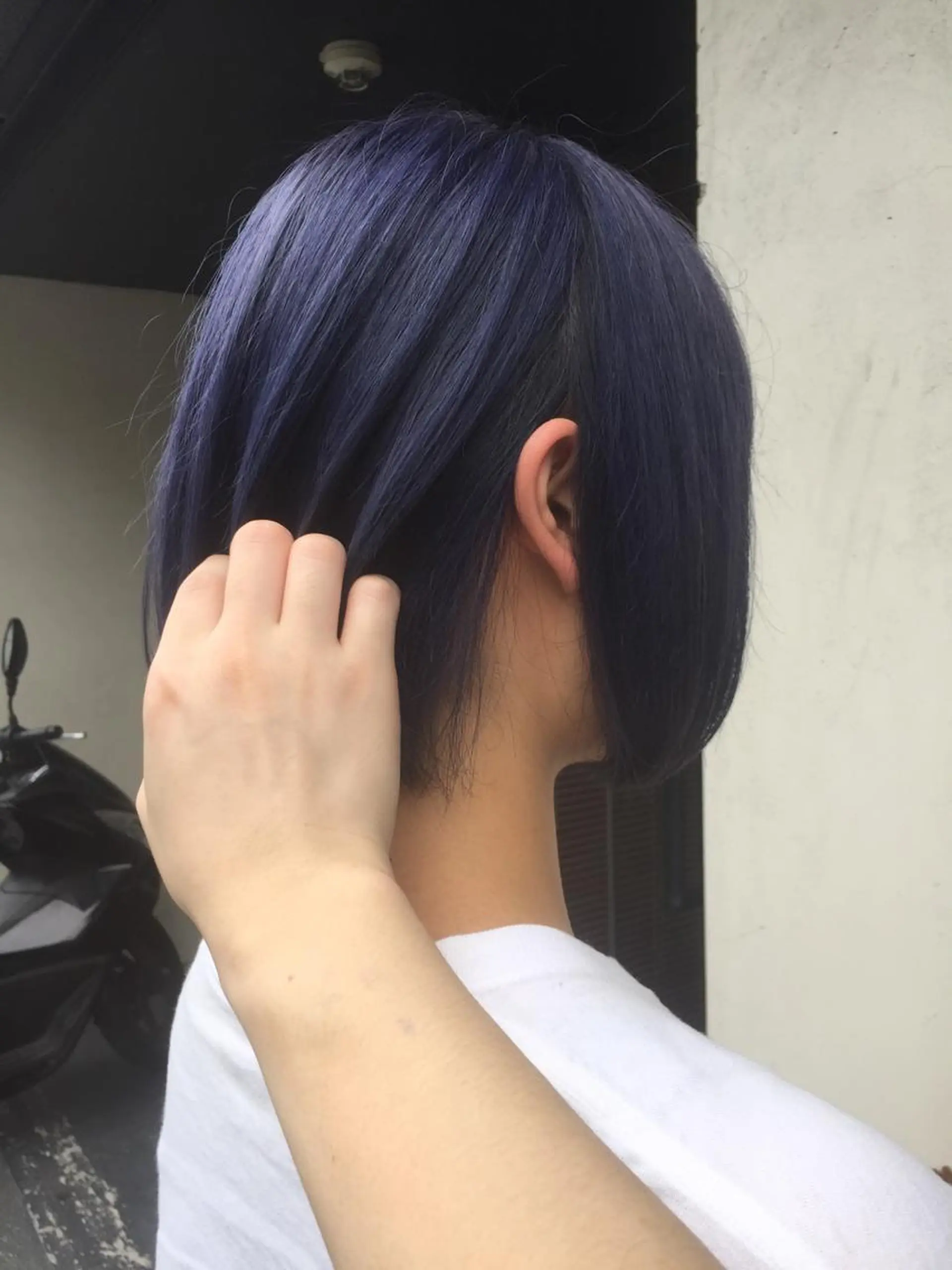 ミディアム カラー ブリーチ ブルーカラー ブルーラベンダー 透明感カラー グレージュ ヘアカラー 髪質改善/痛ませ ないカラー/西村航大のヘアスタイル