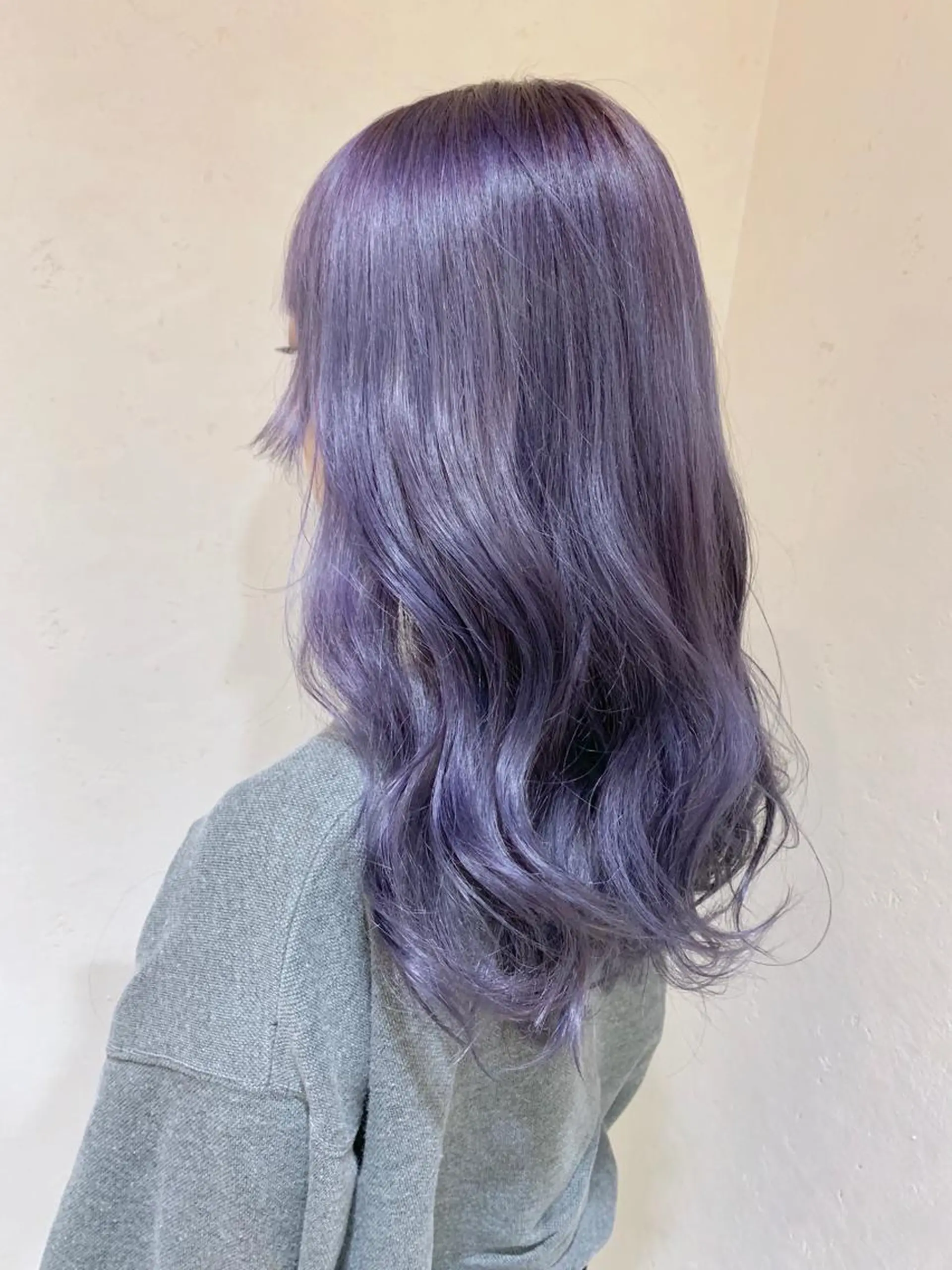 ロング カラー パーマ ヘアアレンジ アディクシーカラー ブリーチ グレージュ ラベンダーカラー ラベンダーグレージュ ヘアカラー トリートメント 縮毛矯正/美髪 髪質改善/石田幸輔のヘアスタイル