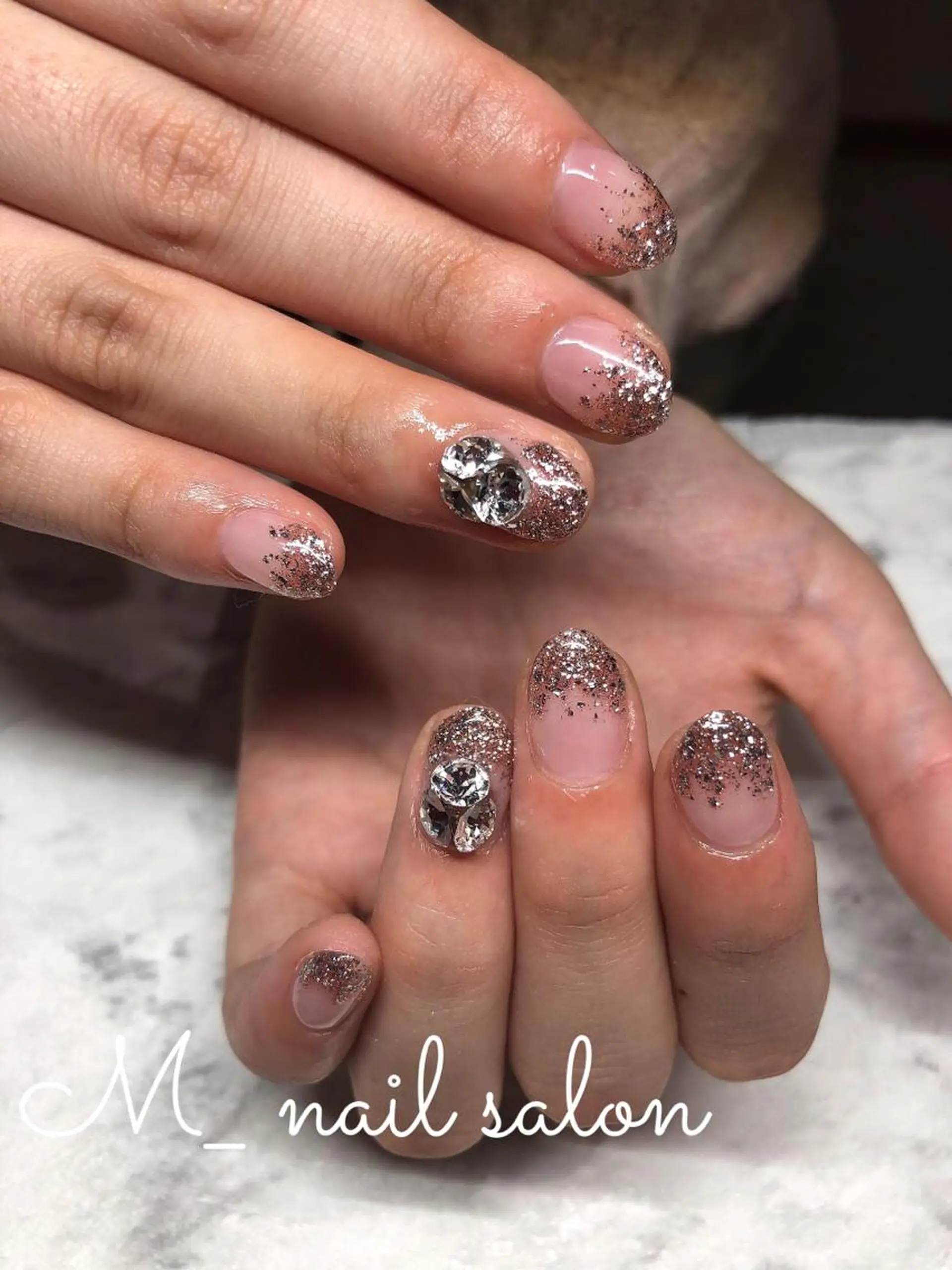 ネイル ラメ(グリッター) ラメグラデーション M_ nail salonのネイルデザイン