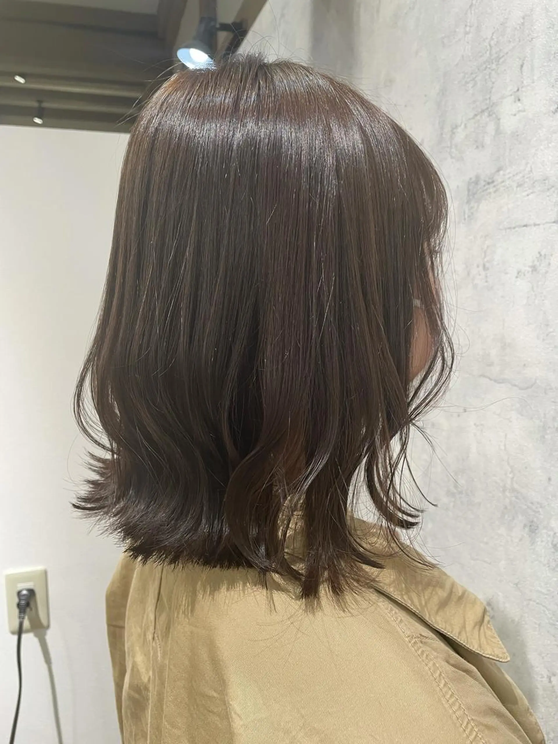 ミディアム アッシュ カット ヘアカラー トリートメント 木村 真知子のヘアスタイル