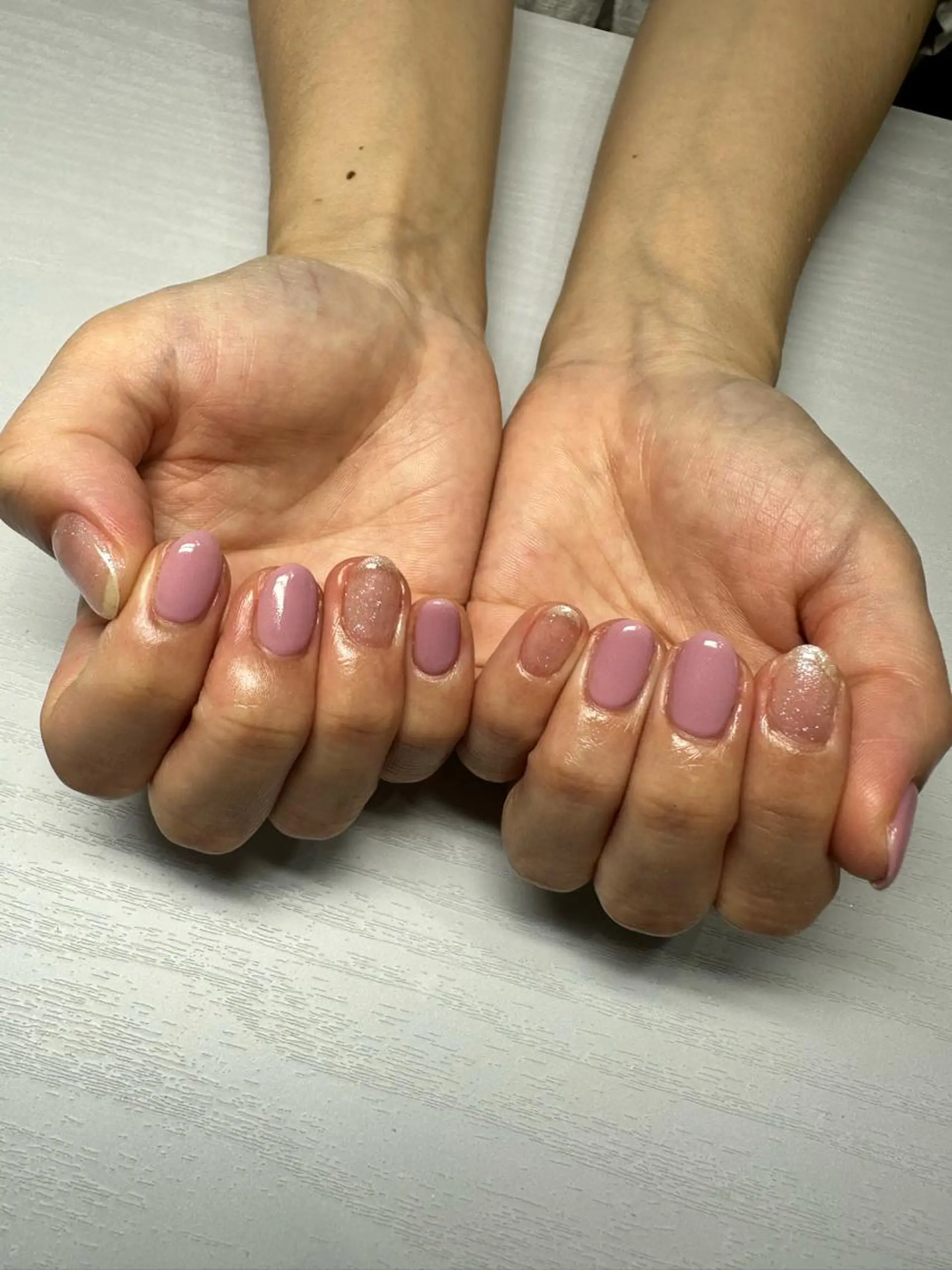 ネイル ラメ(グリッター) ワンカラーネイル ハンドネイル nyasu nailのネイルデザイン
