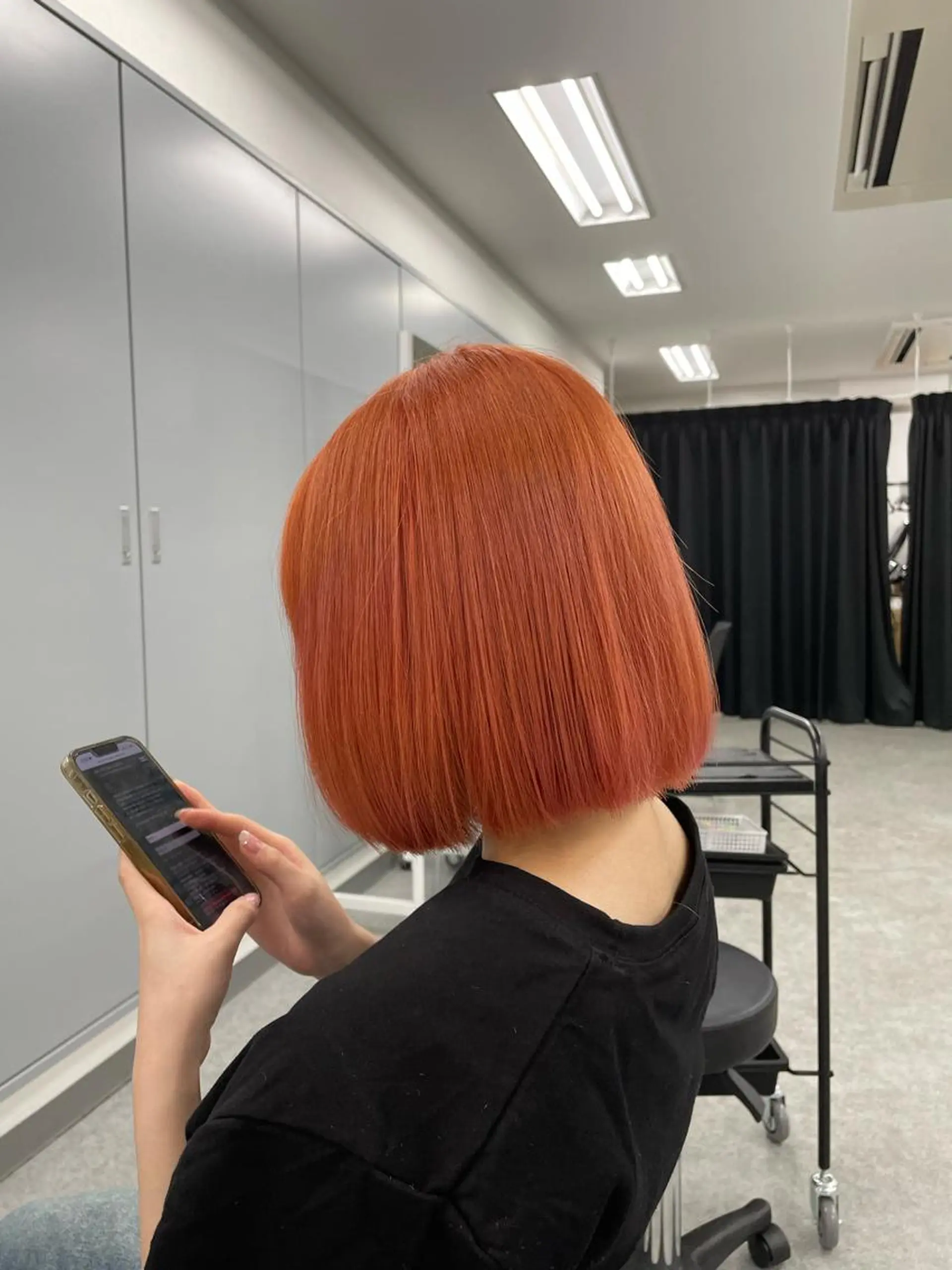 ショート カラー アッシュ ベージュカラー 黒髪 ブリーチ ブルーカラー 渋谷/透明感カラー /半個室/こうめいのヘアスタイル