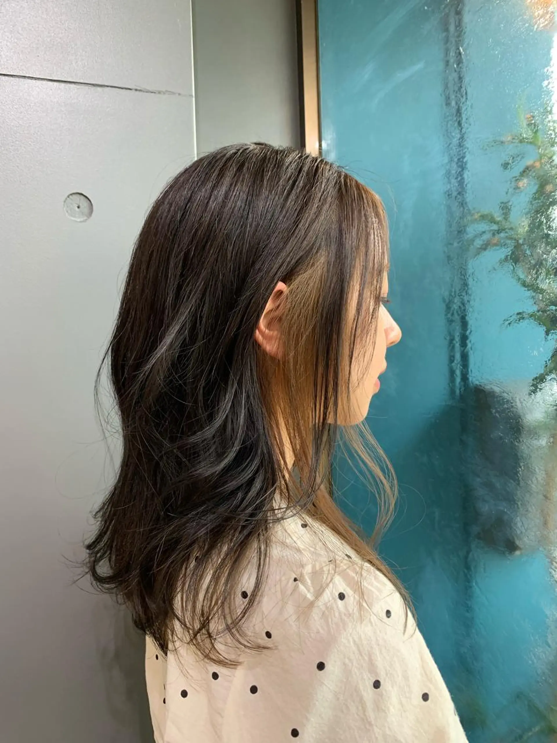 ロング カラー パーマ ヘアアレンジ ブリーチ ブリーチなしカラー カット Loa misakiのヘアスタイル