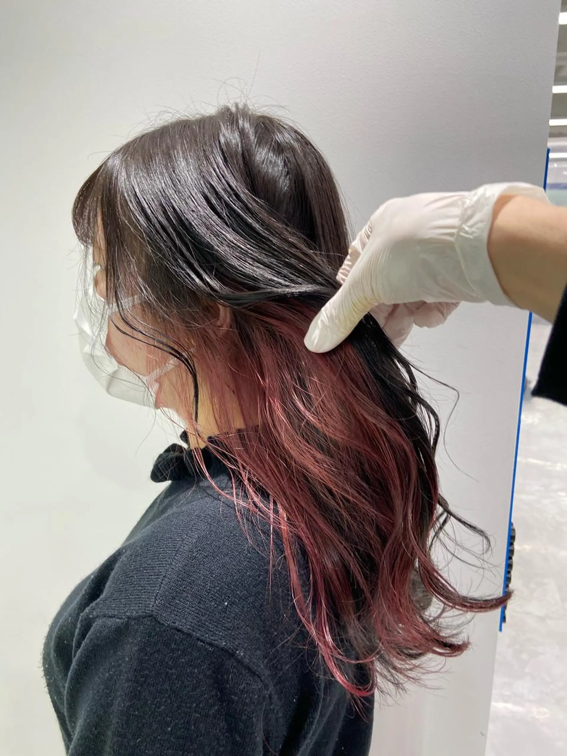 セミロング カラー ヘアアレンジ ネイル マツエク・マツパ 韓国風ベージュ🤎 赤みなし🌿横浜🤎のヘアスタイル