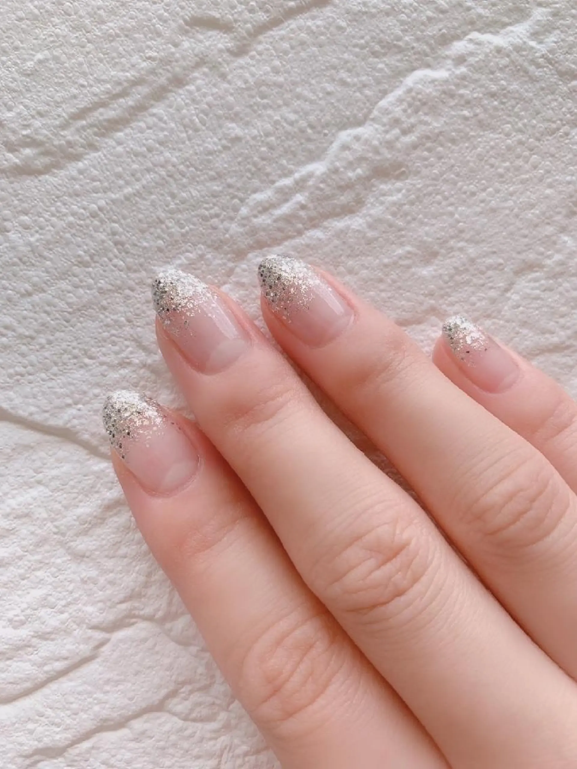 ネイル クリアネイル グラデーション ラメ(グリッター) ハンドネイル marusalo nailのネイルデザイン