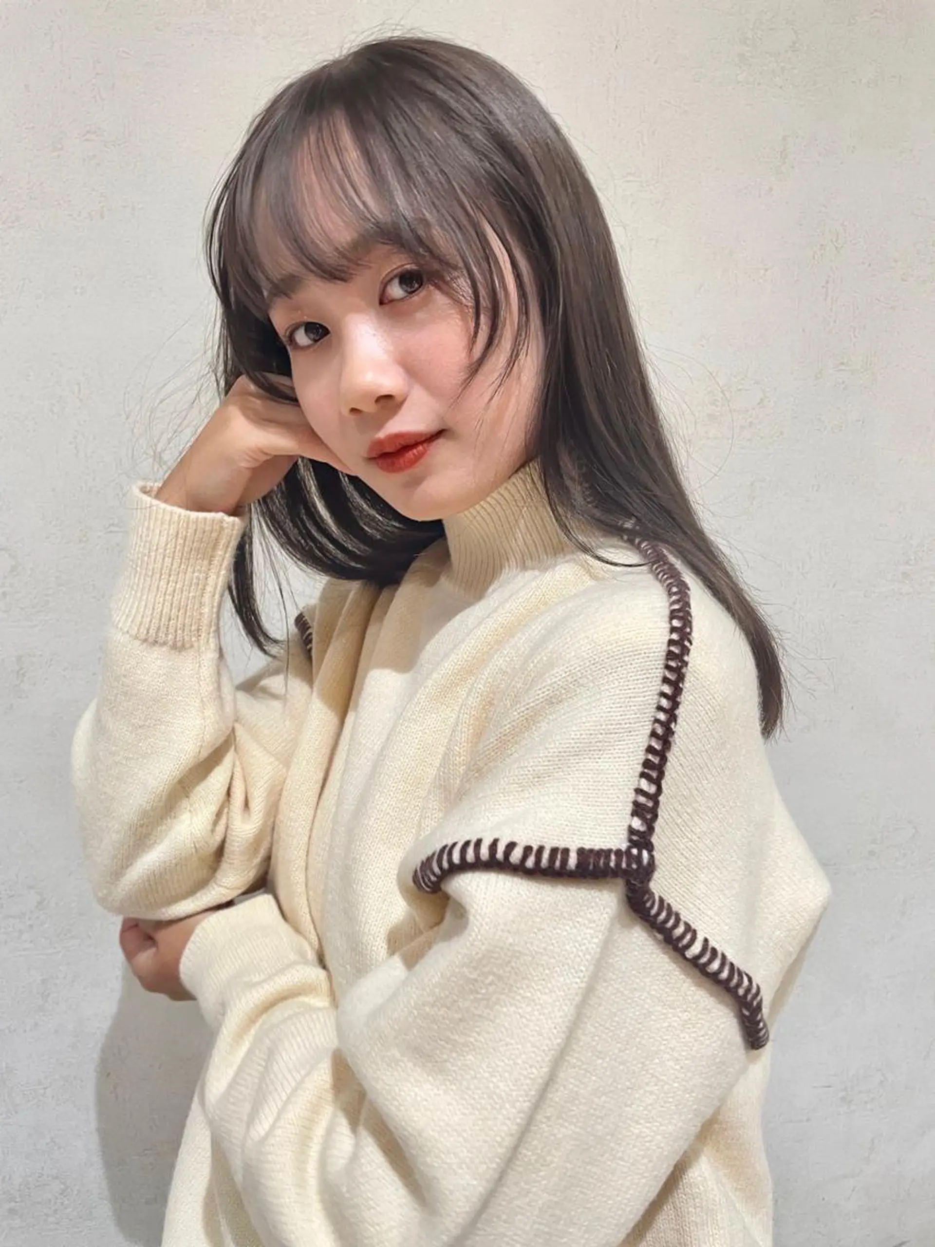 セミロング カラー グレージュ カラー/レイヤー/ 髪質改善/PAAQのヘアスタイル