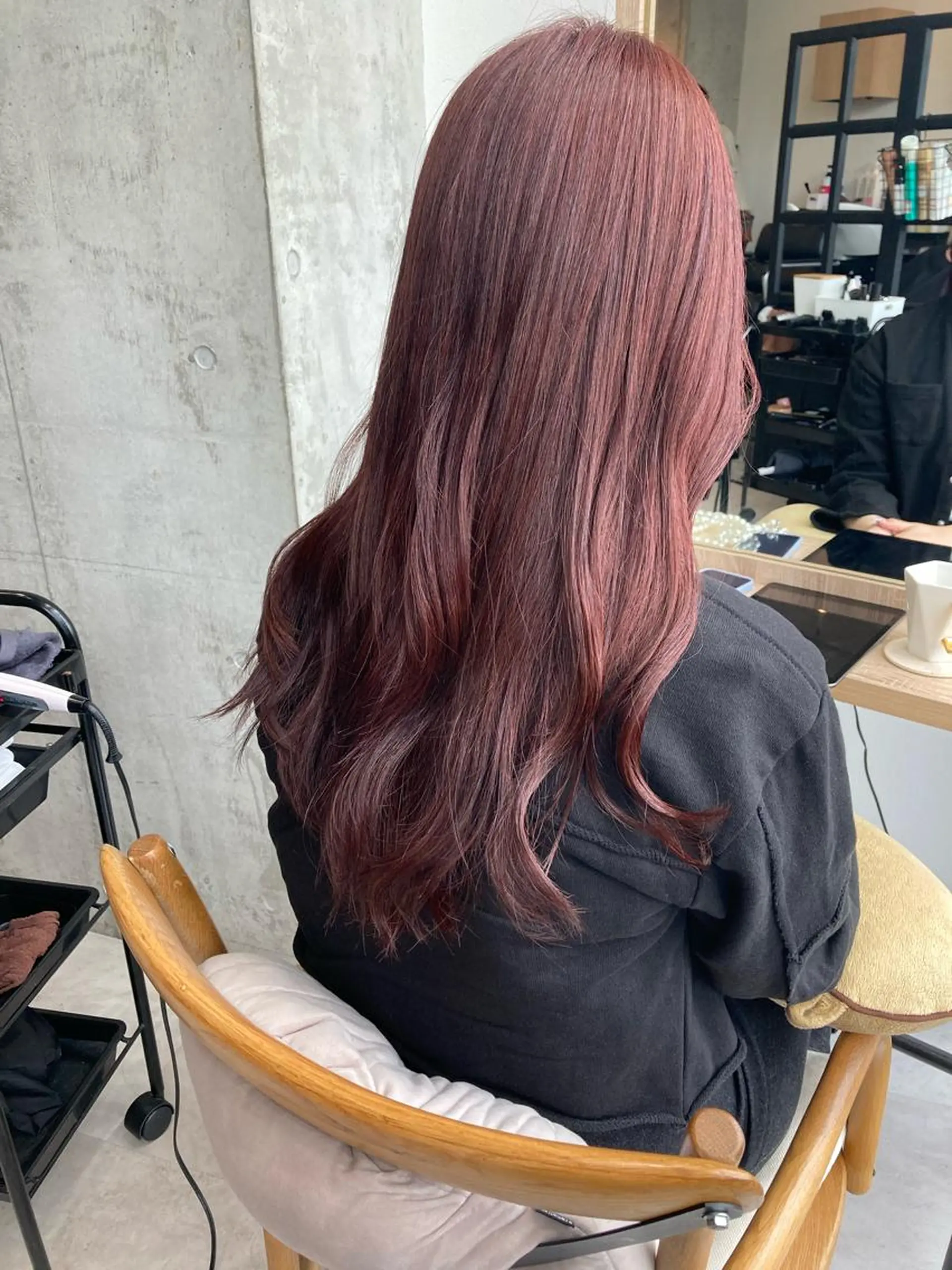 ロング ヘアカラー トリートメント ✨色持ちの良い艶 カラー✨蟹江真世のヘアスタイル