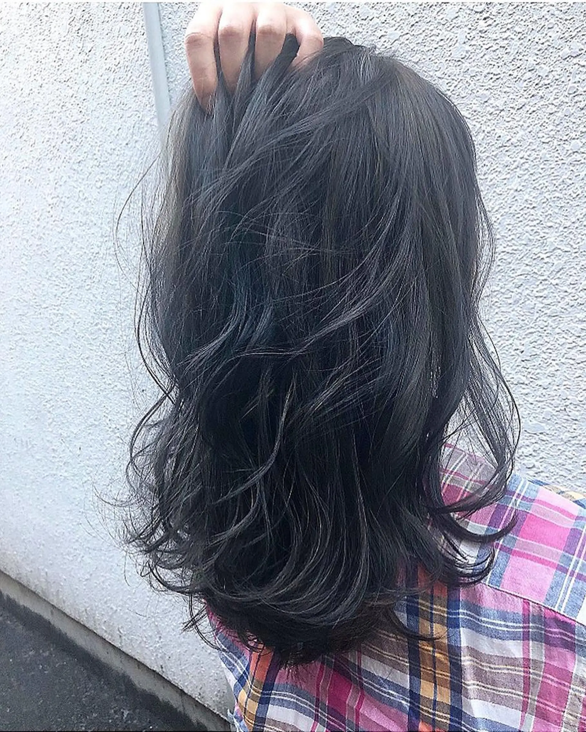 ロング カラー ブリーチ グレージュ ミント ヘアカラー sano sayakaのヘアスタイル