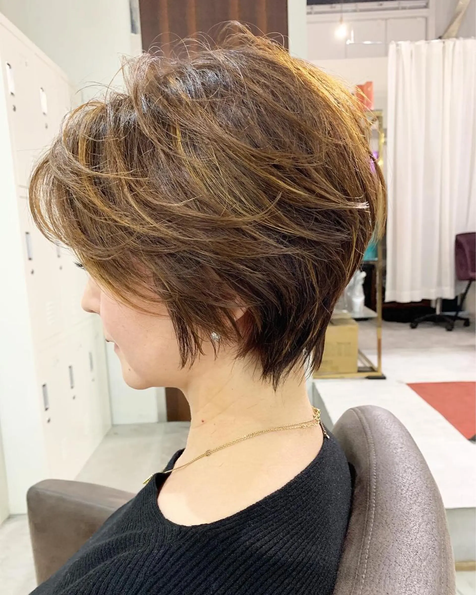 ショート くびれヘア ショートヘア エクステ(レミー毛) NINEのヘアスタイル