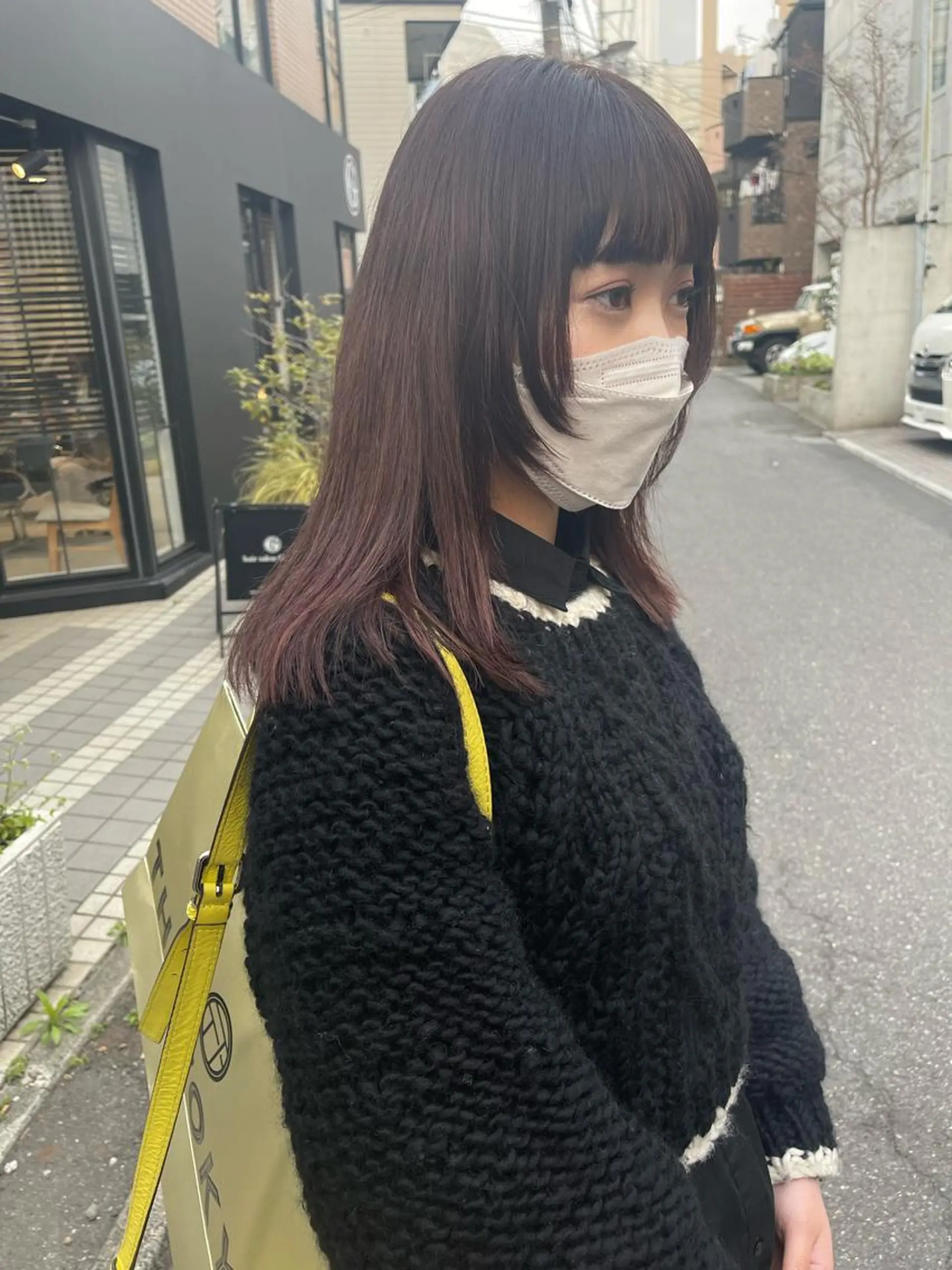 セミロング カラー ラベンダーカラー ラベンダー/レイヤー スタイル🤎mamiのヘアスタイル