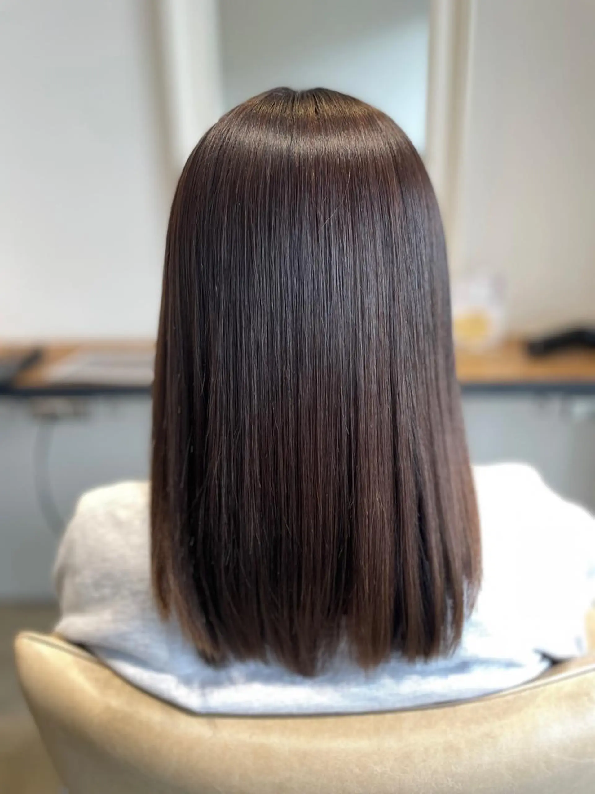 ミディアム ショートボブ ミディアムパーマ ボブ くせ毛 髪質改善 縮毛矯正 トリートメント salowin suite 柏所属・髪質改善専門 YOSHIのヘアスタイル