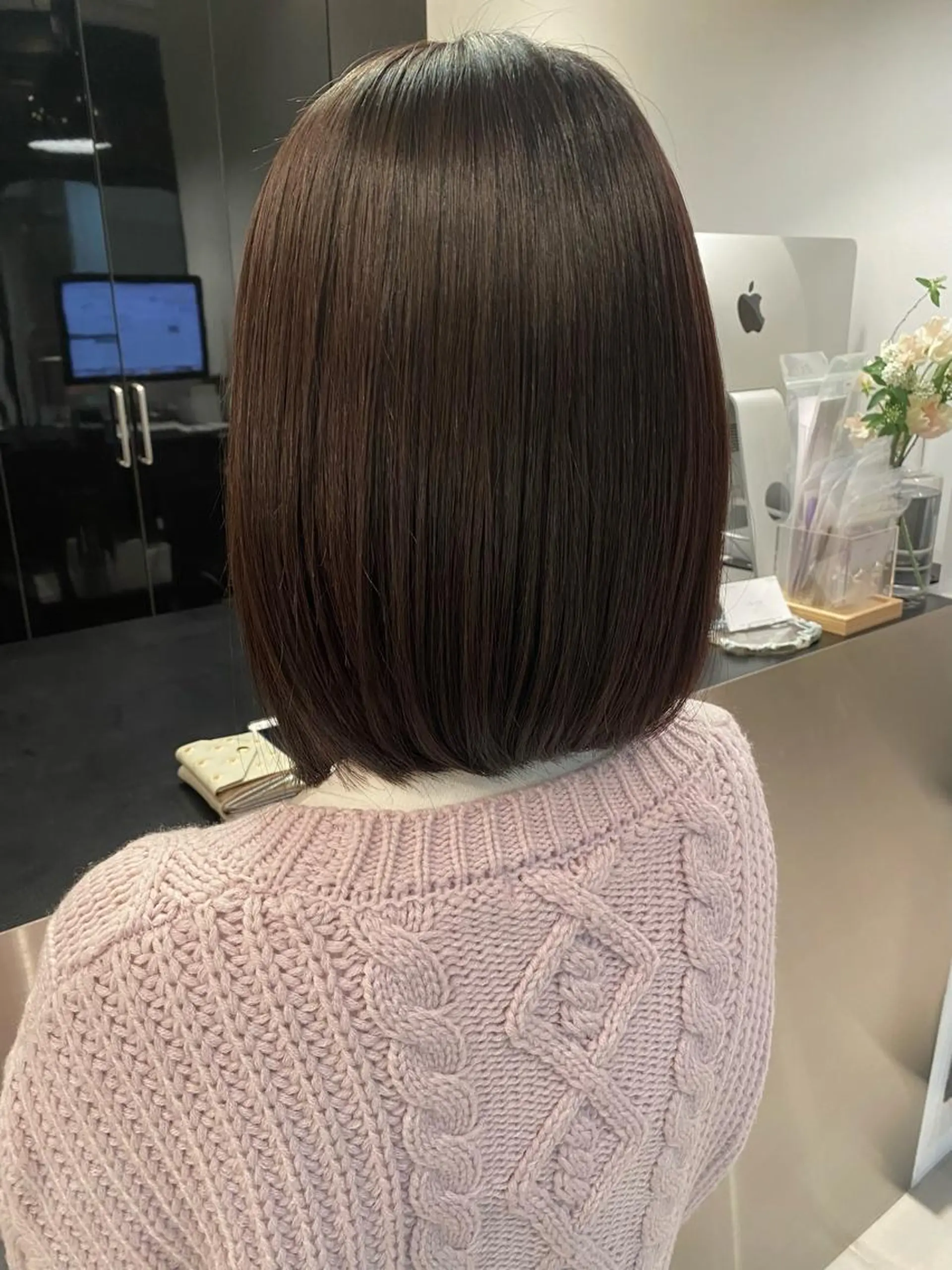 セミロング カラー ヘアカラー riria/ボブ /透明感カラー🎀のヘアスタイル