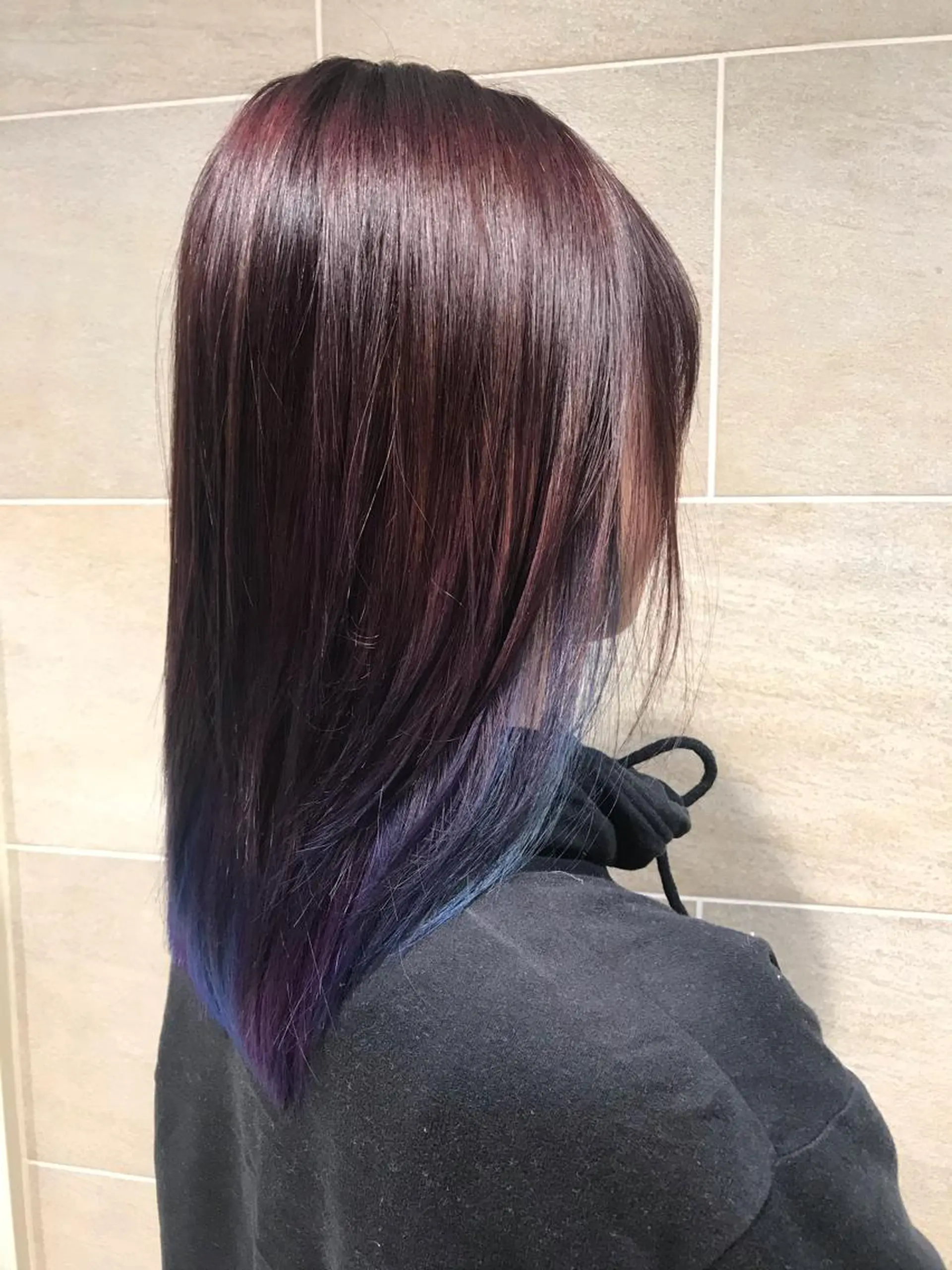 ミディアム カラー 宮原 佳苗のヘアスタイル