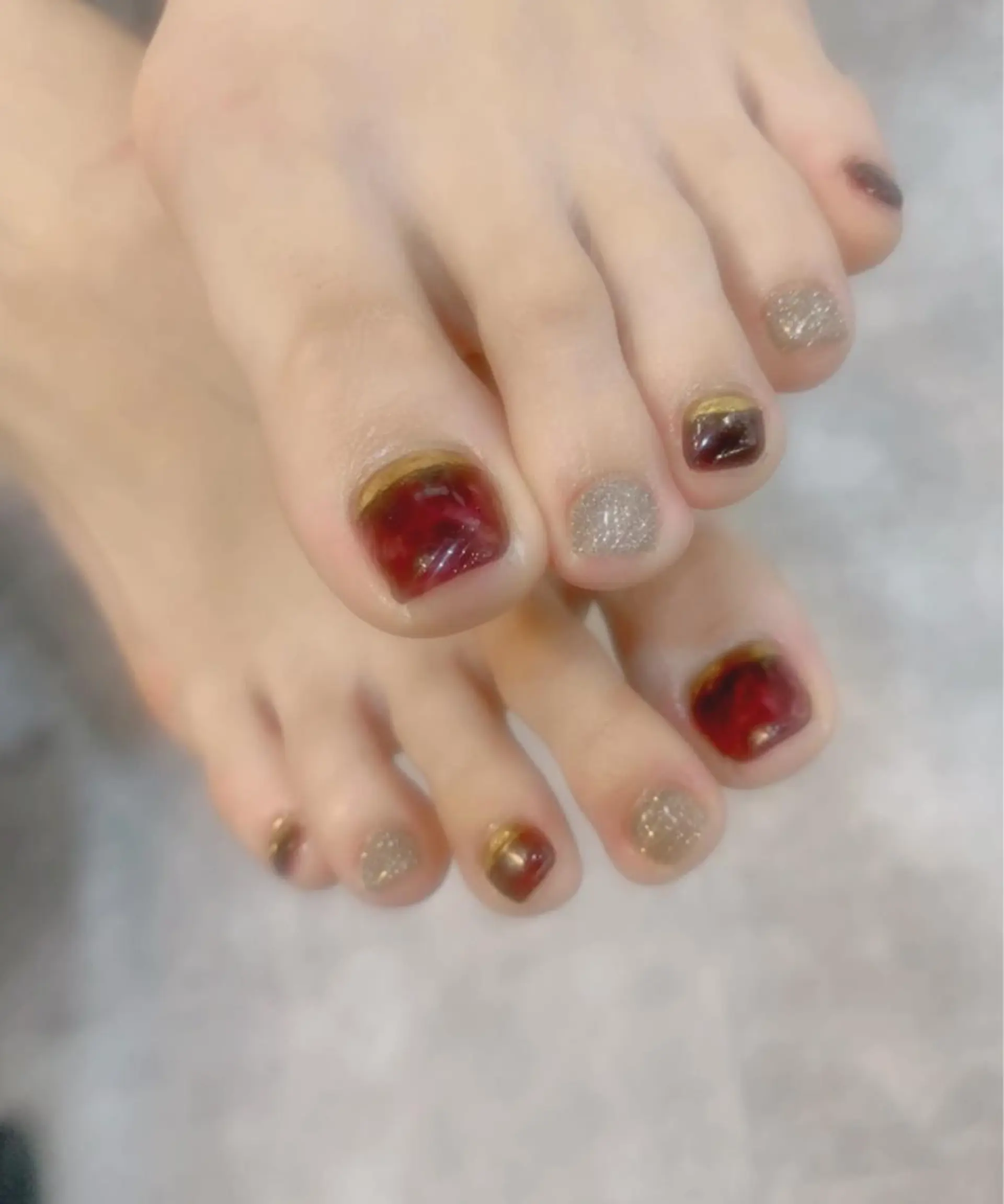 ネイル フラッシュネイル フットネイル キラキラネイル ニュアンスネイル COCO Nail　光が丘駅近のネイルデザイン