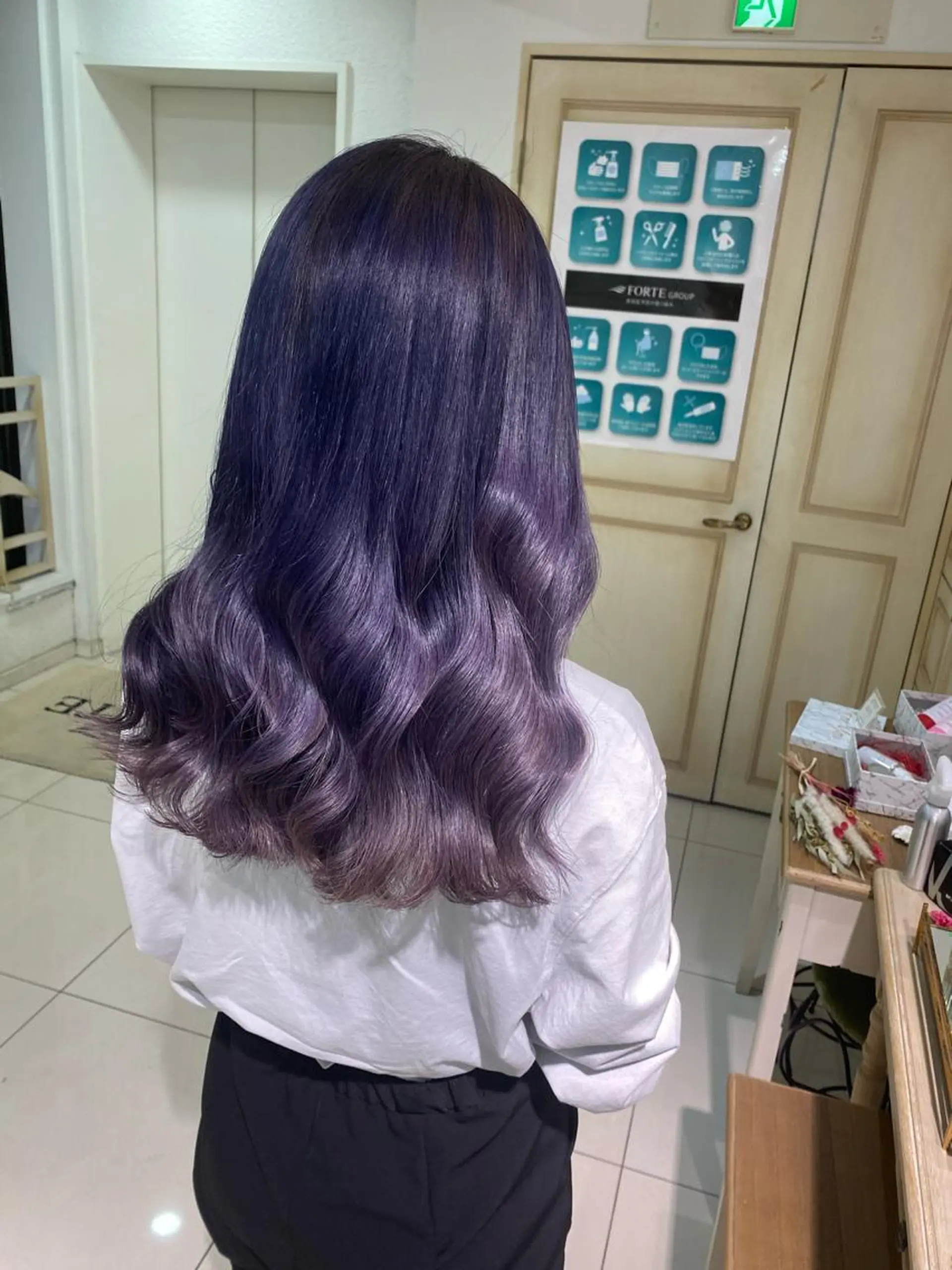 ロング カラー ヘアアレンジ 透明感カラー 古山 結季🌙🖤のヘアスタイル