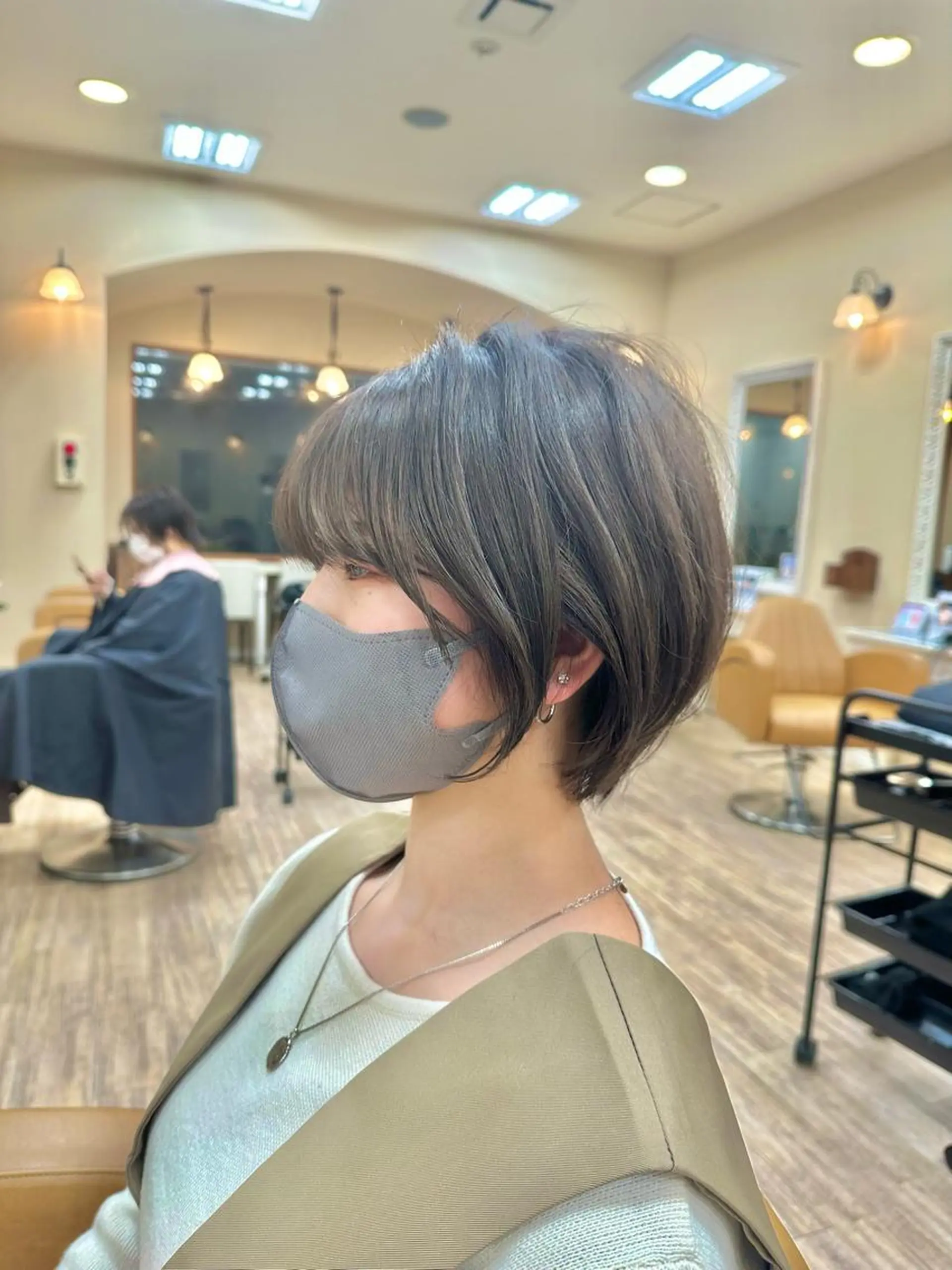 ショート カラー パーマ ブリーチ ケアブリーチ ダブルカラー ハイライトカラー ハイライト Gain KAKKY 名古屋/池下駅3分のヘアスタイル