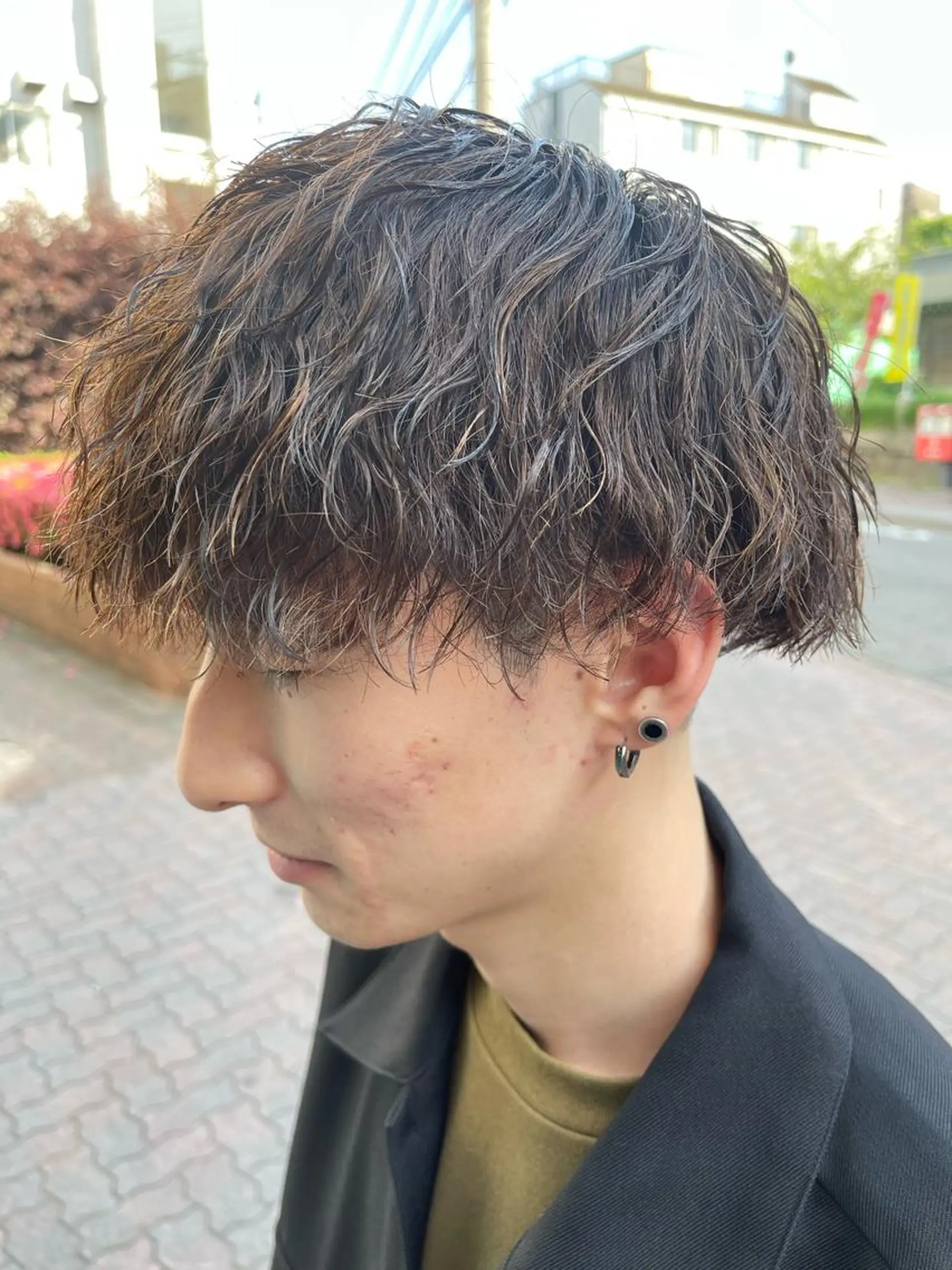 ショート パーマ メンズ メンズパーマ メンズツイストパーマ ツイストスパイラルパーマ ツーブロック 刈り上げ カット パーマ メンズパーマ特化/ メッシュ/薫/店長のヘアスタイル