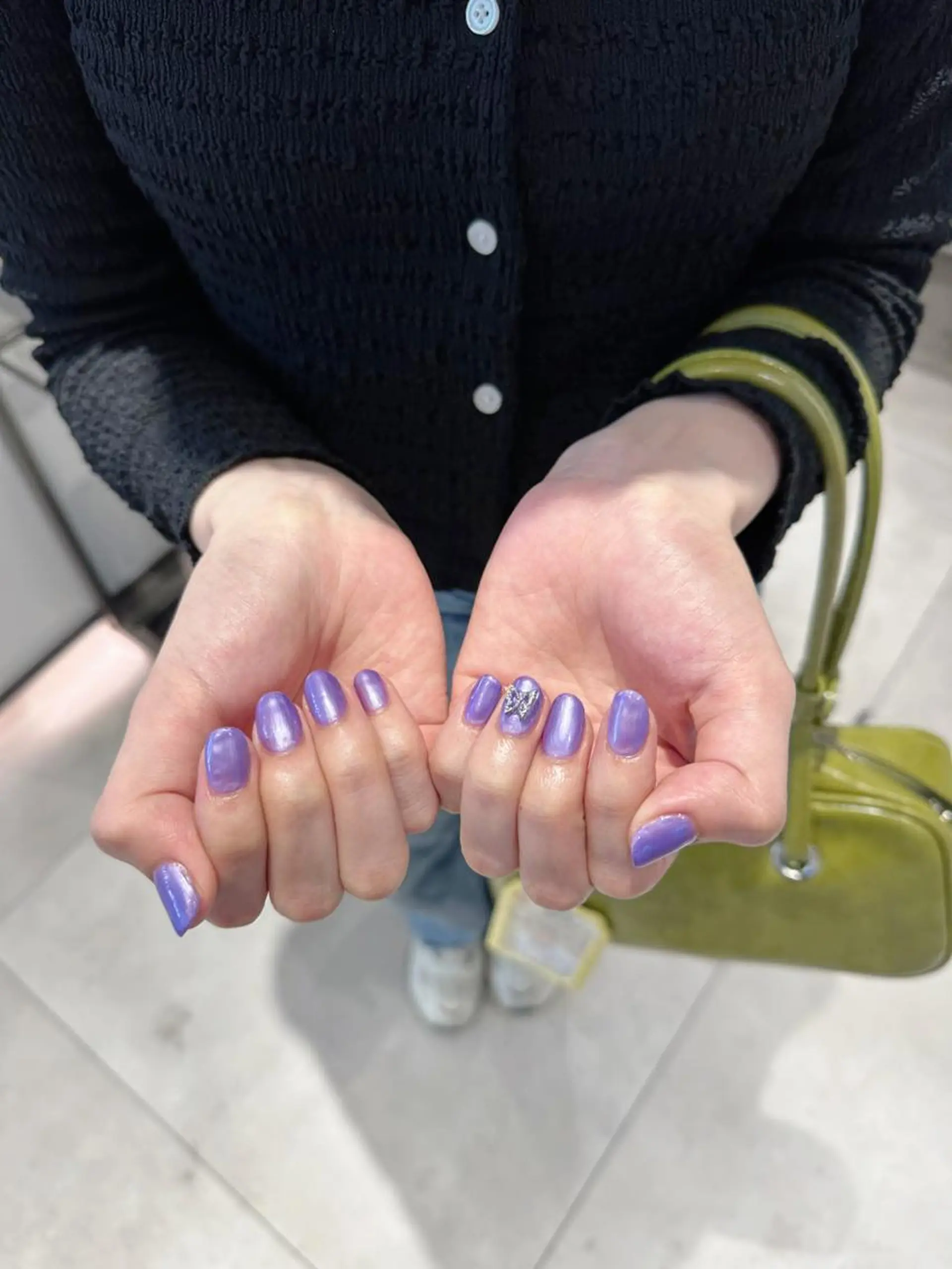 ミディアム ヘアアレンジ ネイル ハイトーン特化 pepe🎀のヘアスタイル