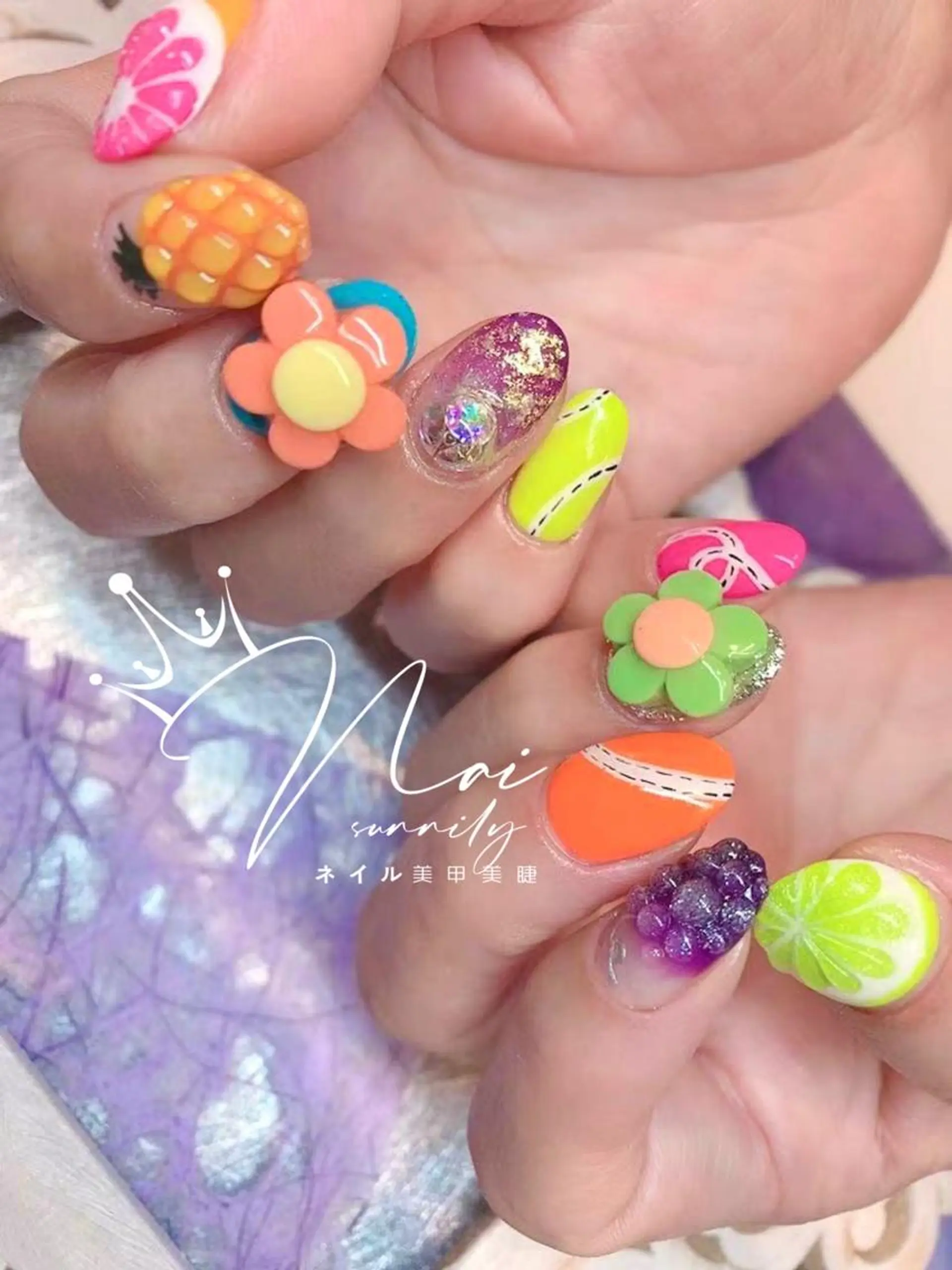 ネイル 長さだし専門店 M2　rikaのネイルデザイン