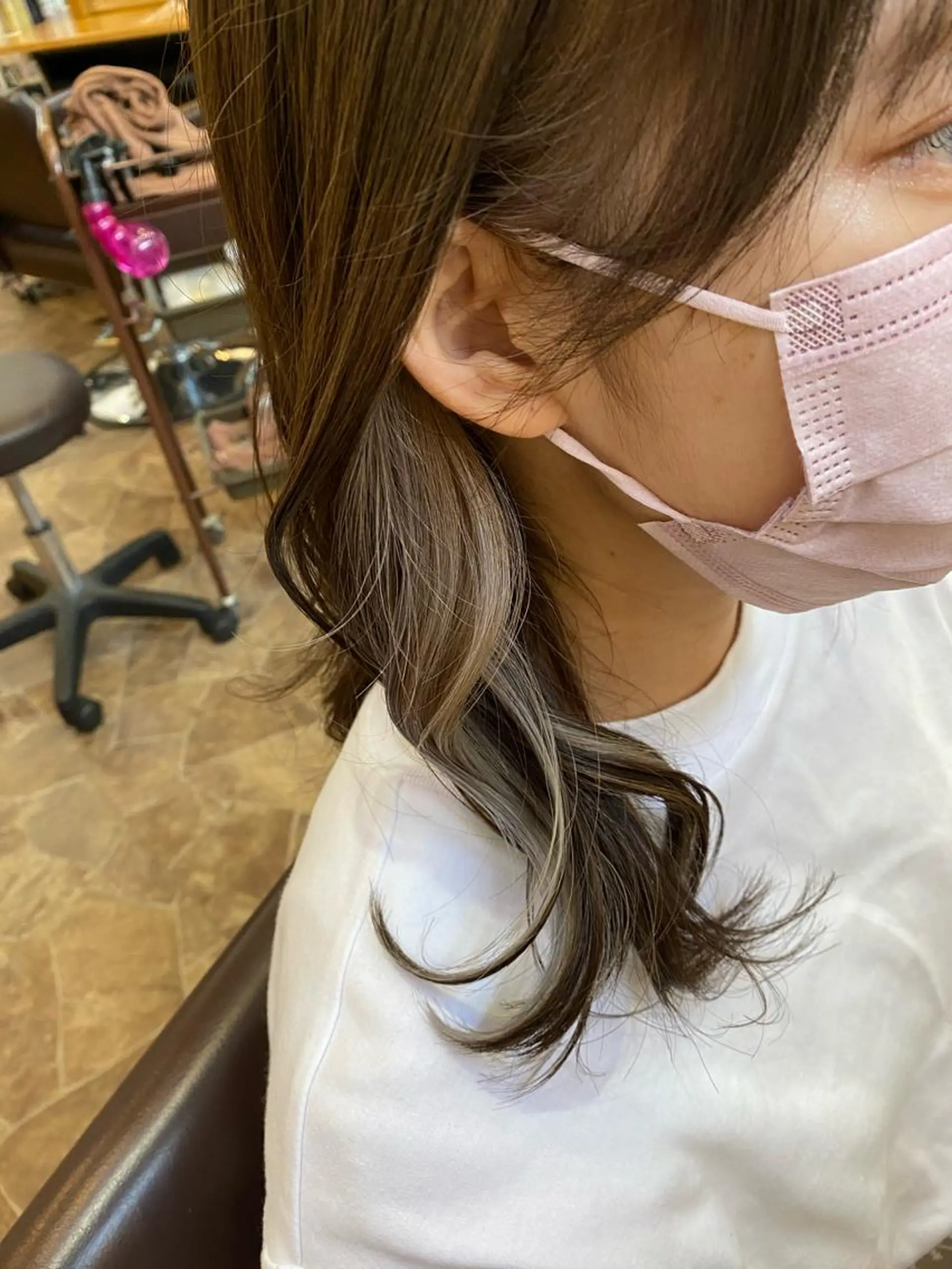 セミロング ヘアカラー トリートメント LeSoleil 大江珠実のヘアスタイル