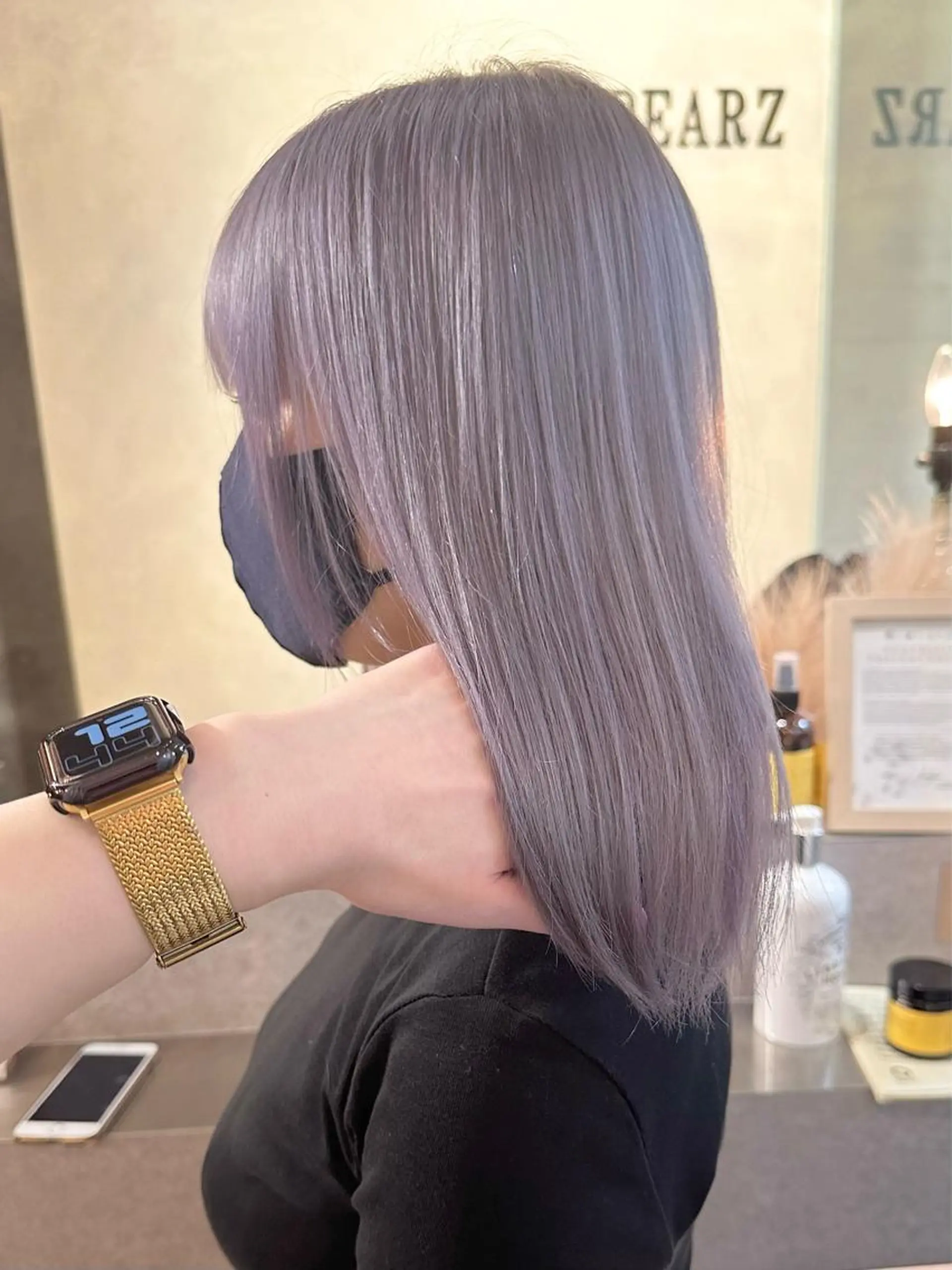 ミディアム パープルカラー 平成ギャル×韓国 mix💖MIKUのヘアスタイル