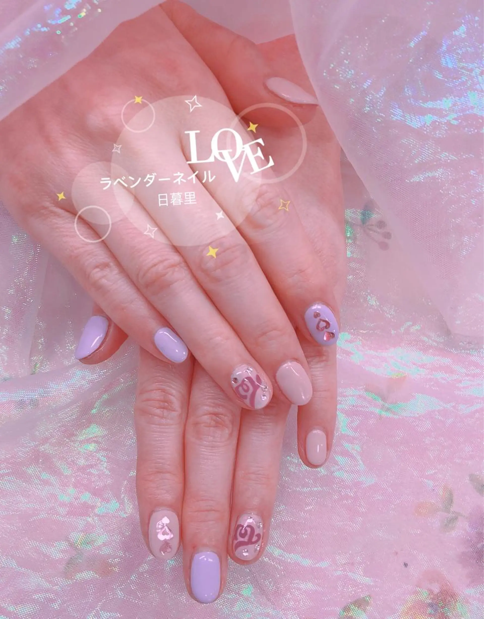 ネイル ラベンダー💖日暮里 ルル💖ネイルのネイルデザイン