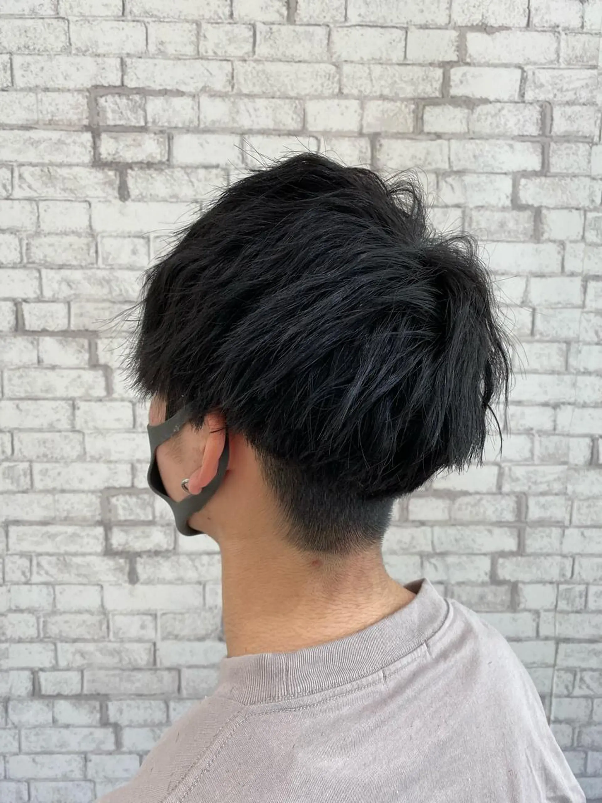 ショート ヘアアレンジ メンズ カット パーマ ブリーチなし艶カラー 東家のヘアスタイル
