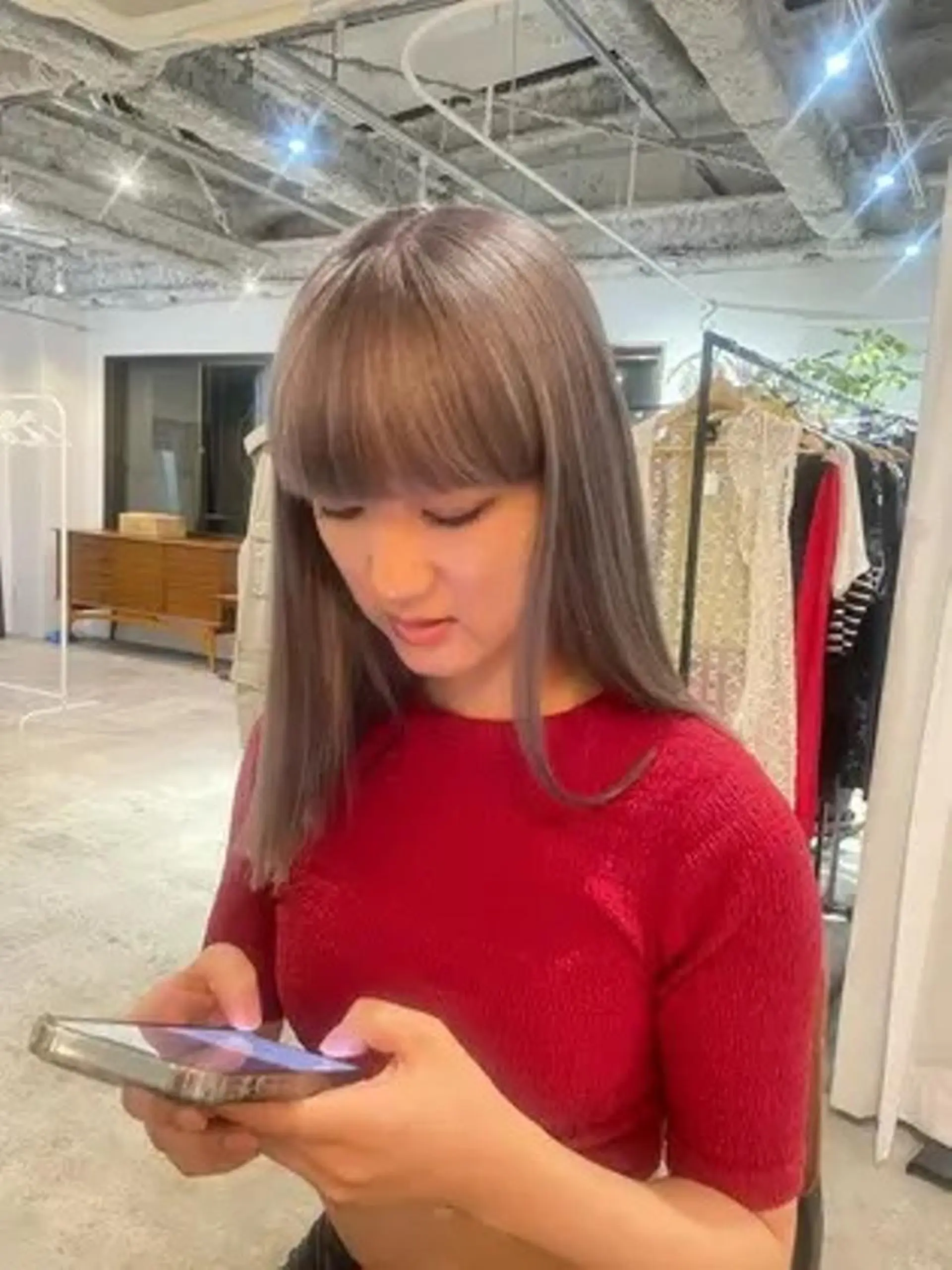 ミディアム パーマ カラー ショートボブ ミディアムパーマ アディクシーカラー ブリーチ ケアブリーチ カット ヘアカラー CEINE PATHのヘアスタイル