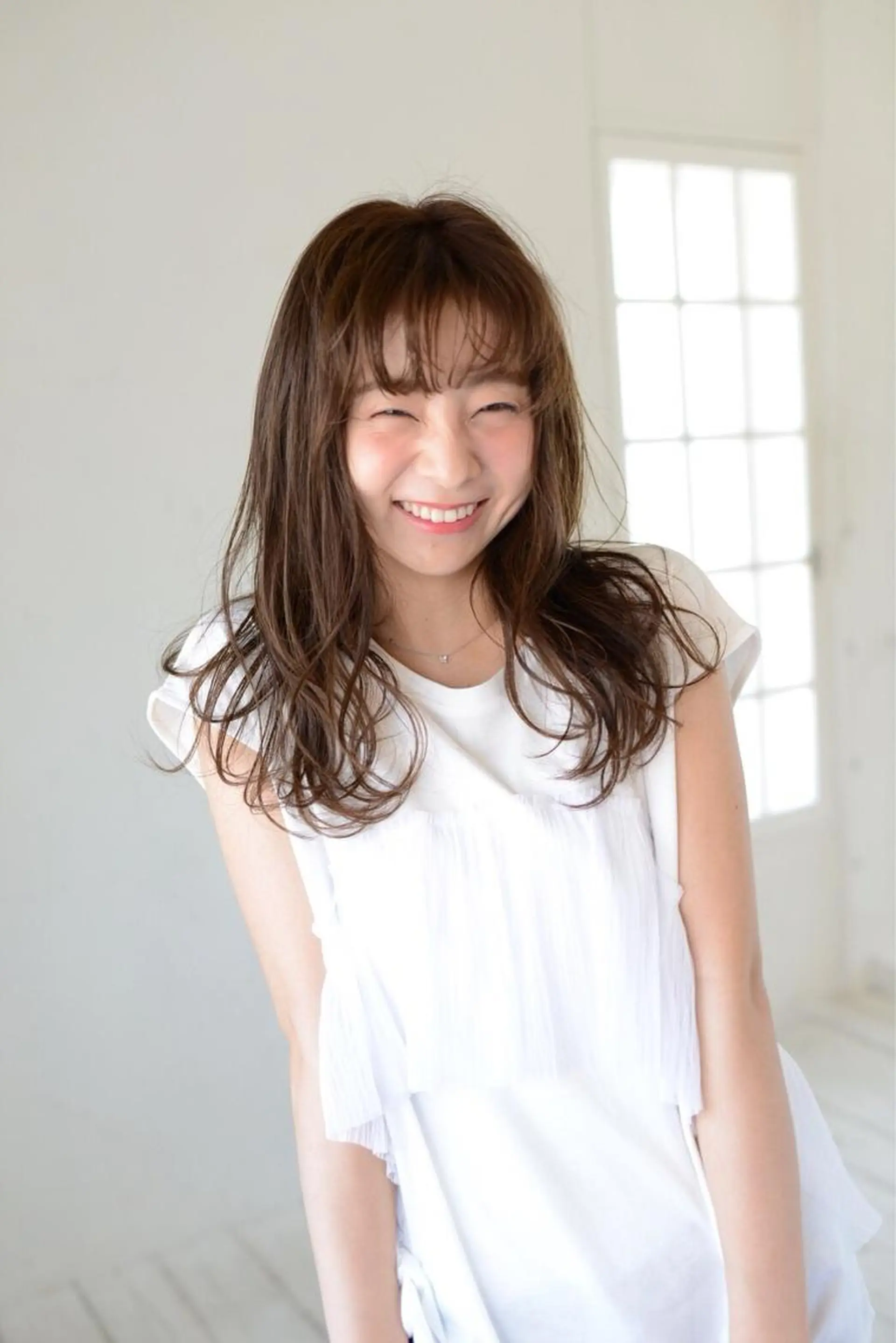 セミロング パーマ 久保田 茜のヘアスタイル