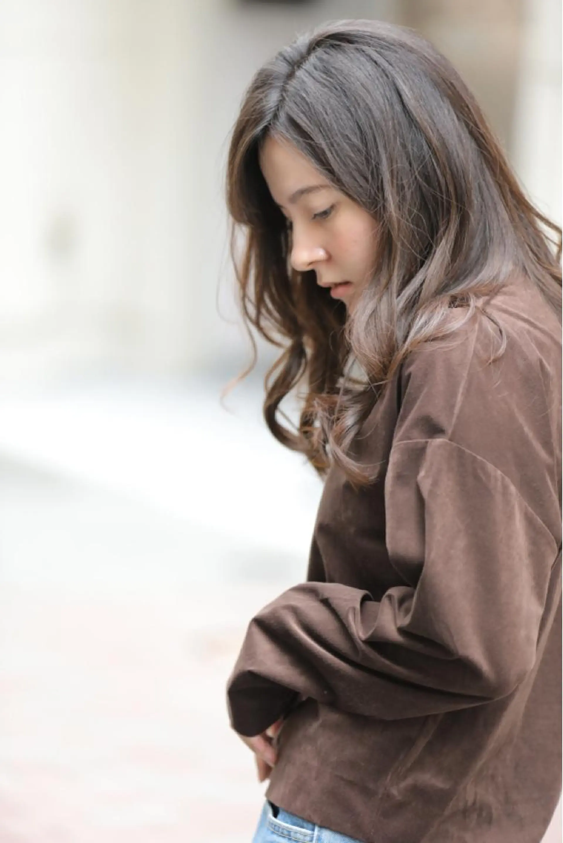 ミディアム ハイライト 髪質改善 小顔カット Endearing 銀座/レイヤーカットのヘアスタイル