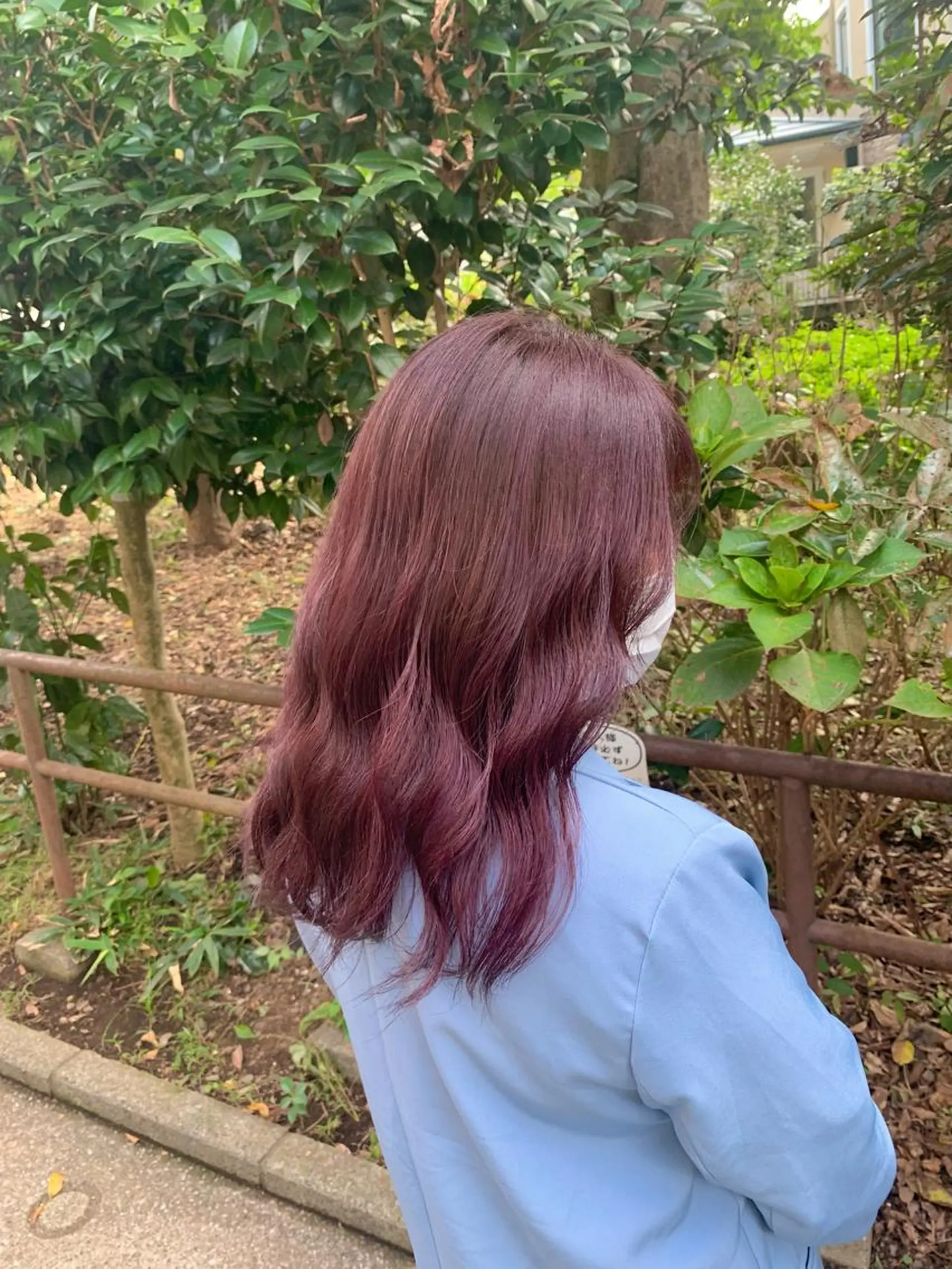 ミディアム カラー ピンクカラー ピンクパープル パープルカラー カット ヘアカラー トリートメント little 小濱彰太のヘアスタイル