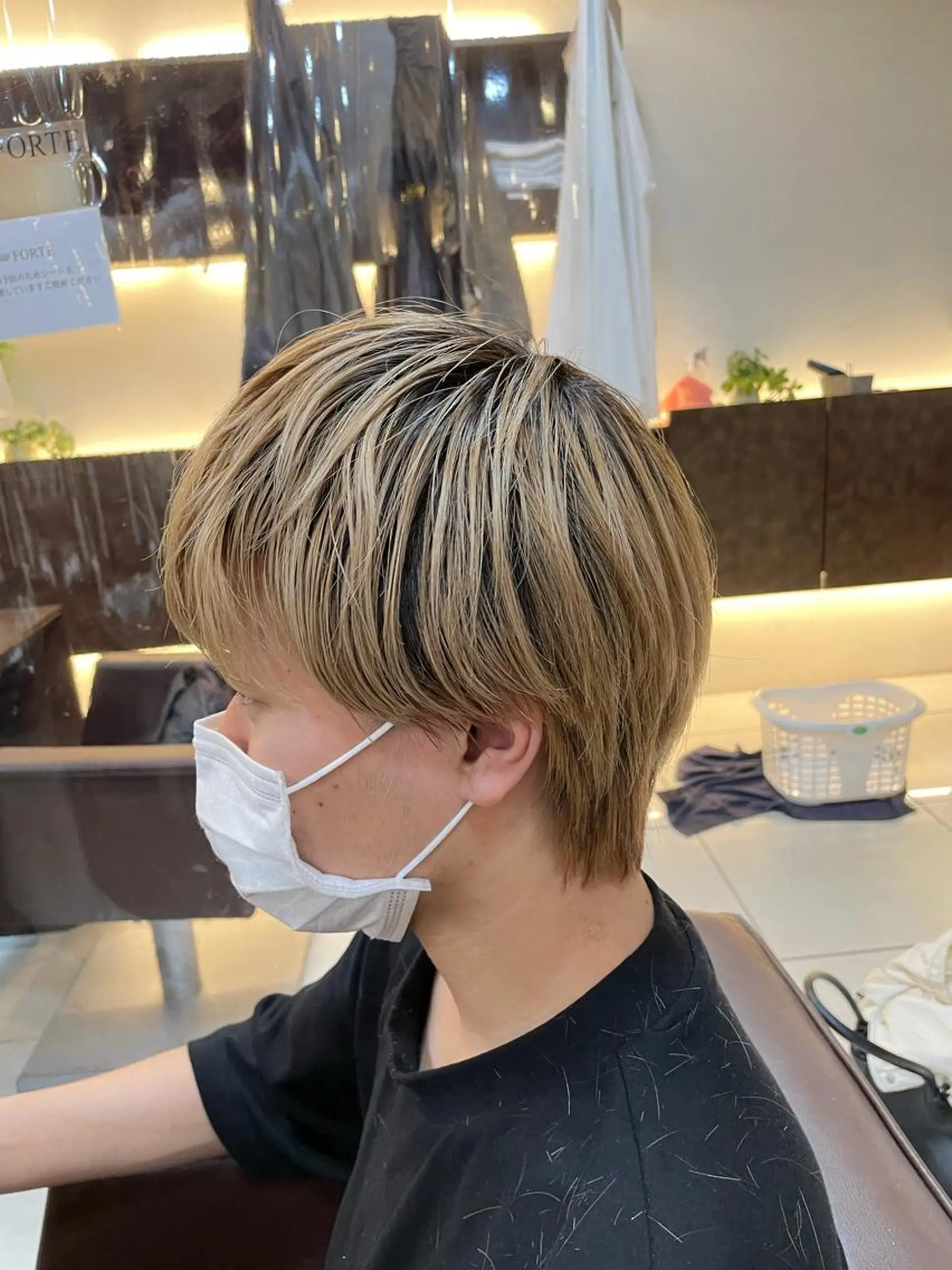 ショート メンズ 静岡/草薙パーマ メンズバレイヤージュのヘアスタイル