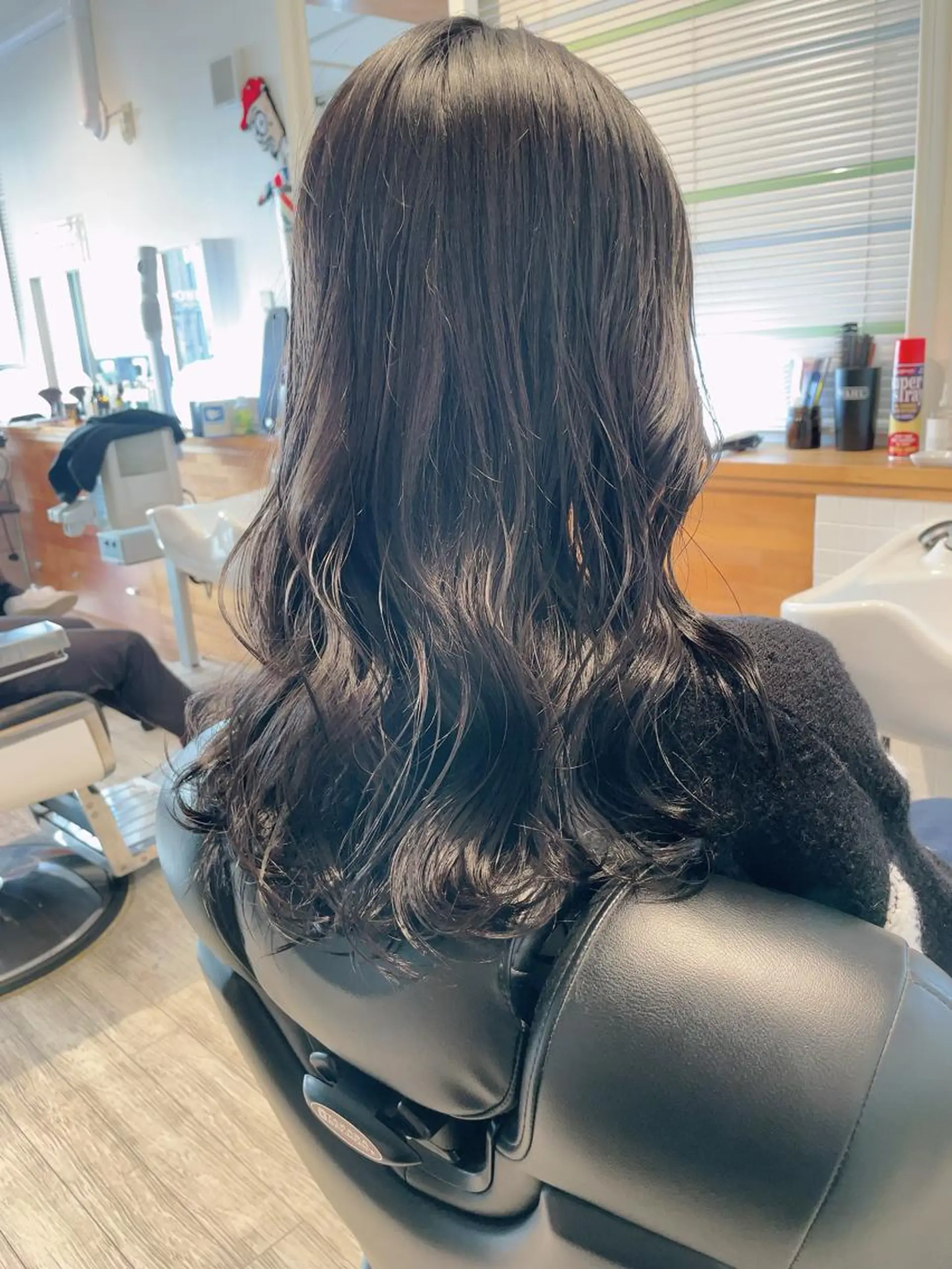 ロング カラー 透明感カラー グレージュ 通い続けられるサロン ママ美容師　明日香のヘアスタイル
