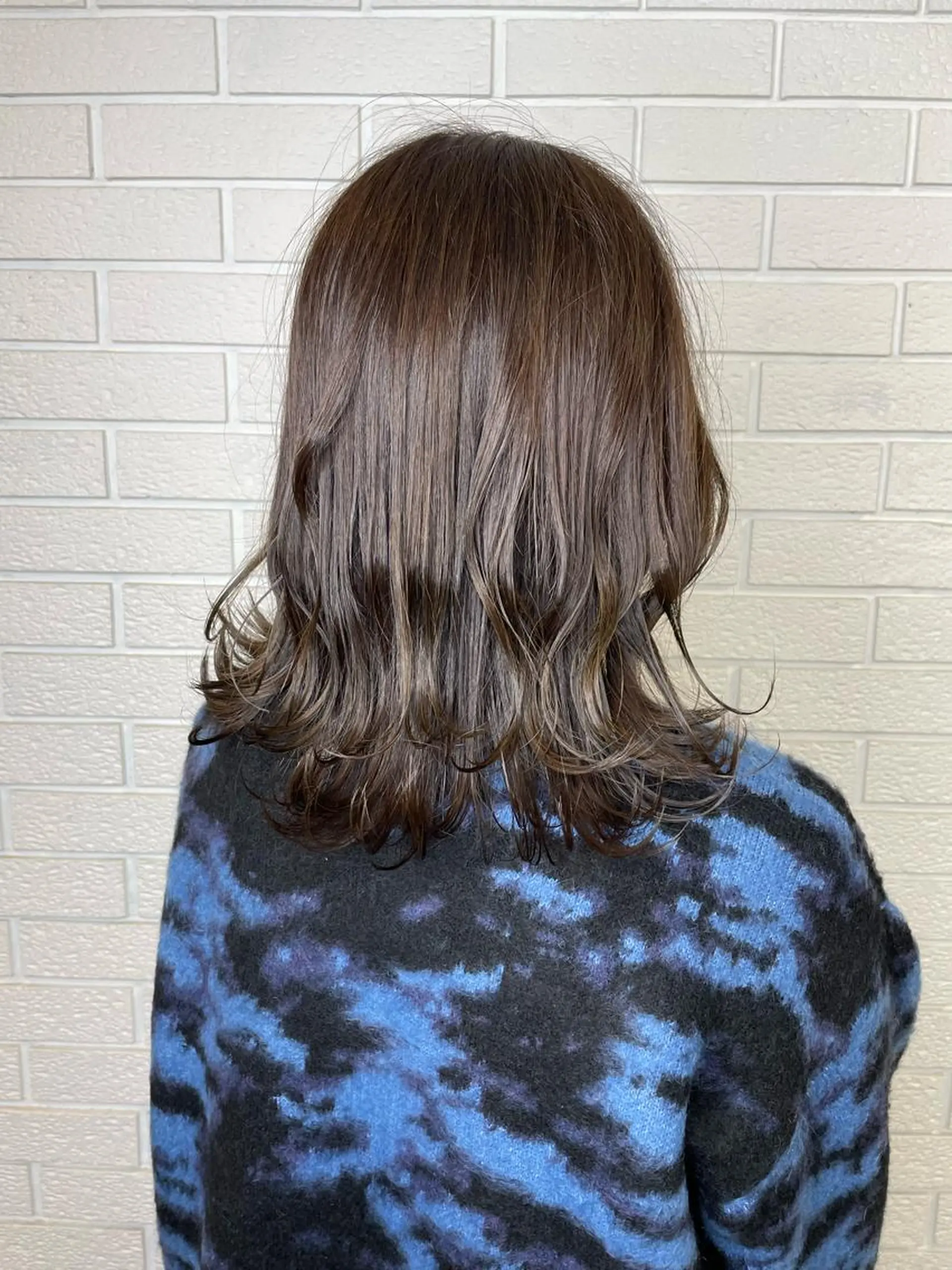 セミロング カラー ブルーカラー ニュアンスデザイン✄ YOU♡のヘアスタイル