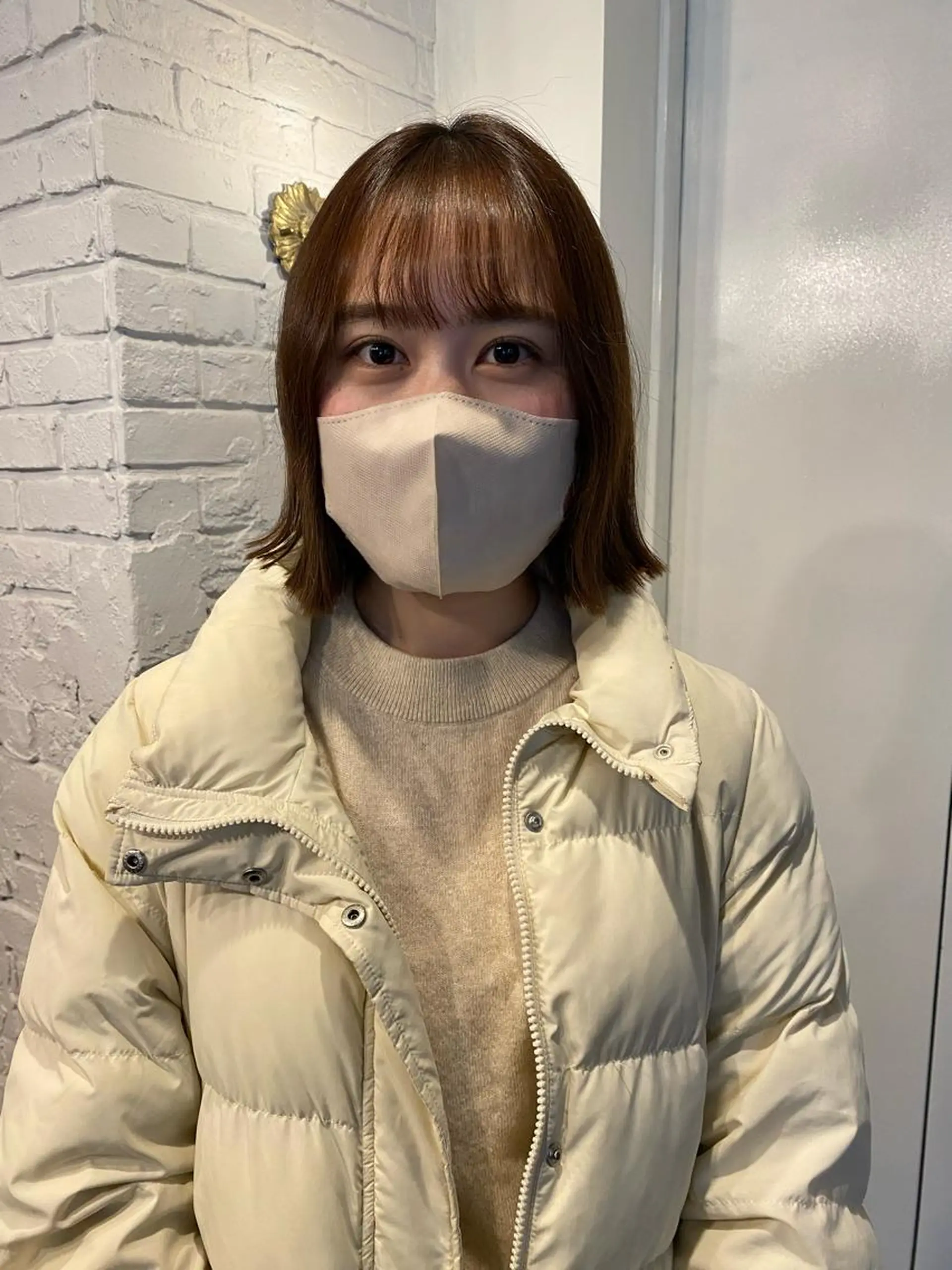 ミディアム カラー ヘアアレンジ ボブ 髪質改善 外ハネヘア 縮毛矯正 カット ヘアカラー 縮毛矯正 トリートメント レイヤーカット×髪質 改善🇰🇷シオリのヘアスタイル